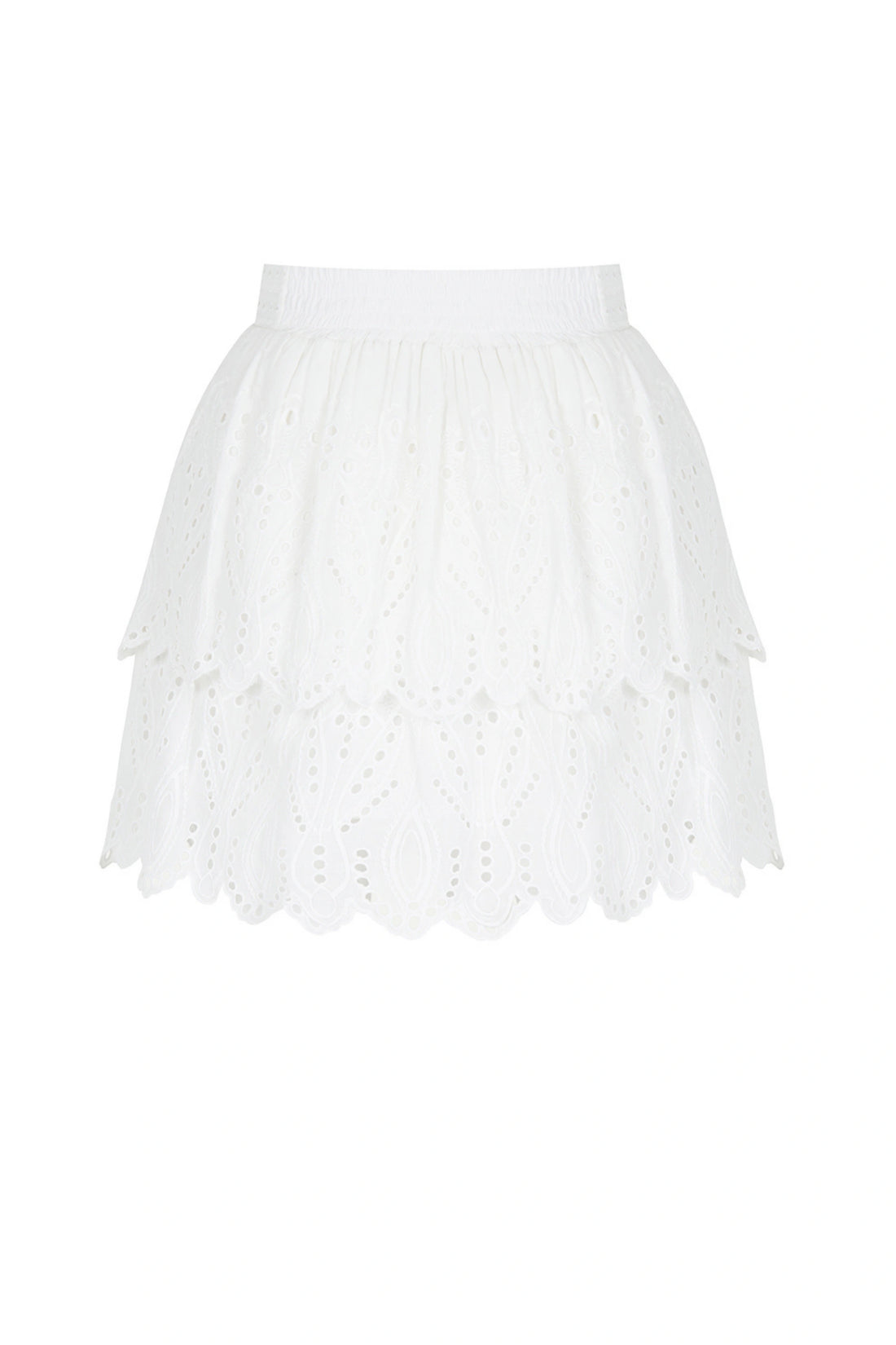 Eyelet Mini Skirt
