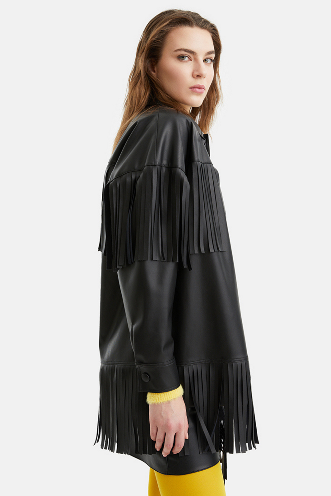 Fringe Faux Suede Jacket
