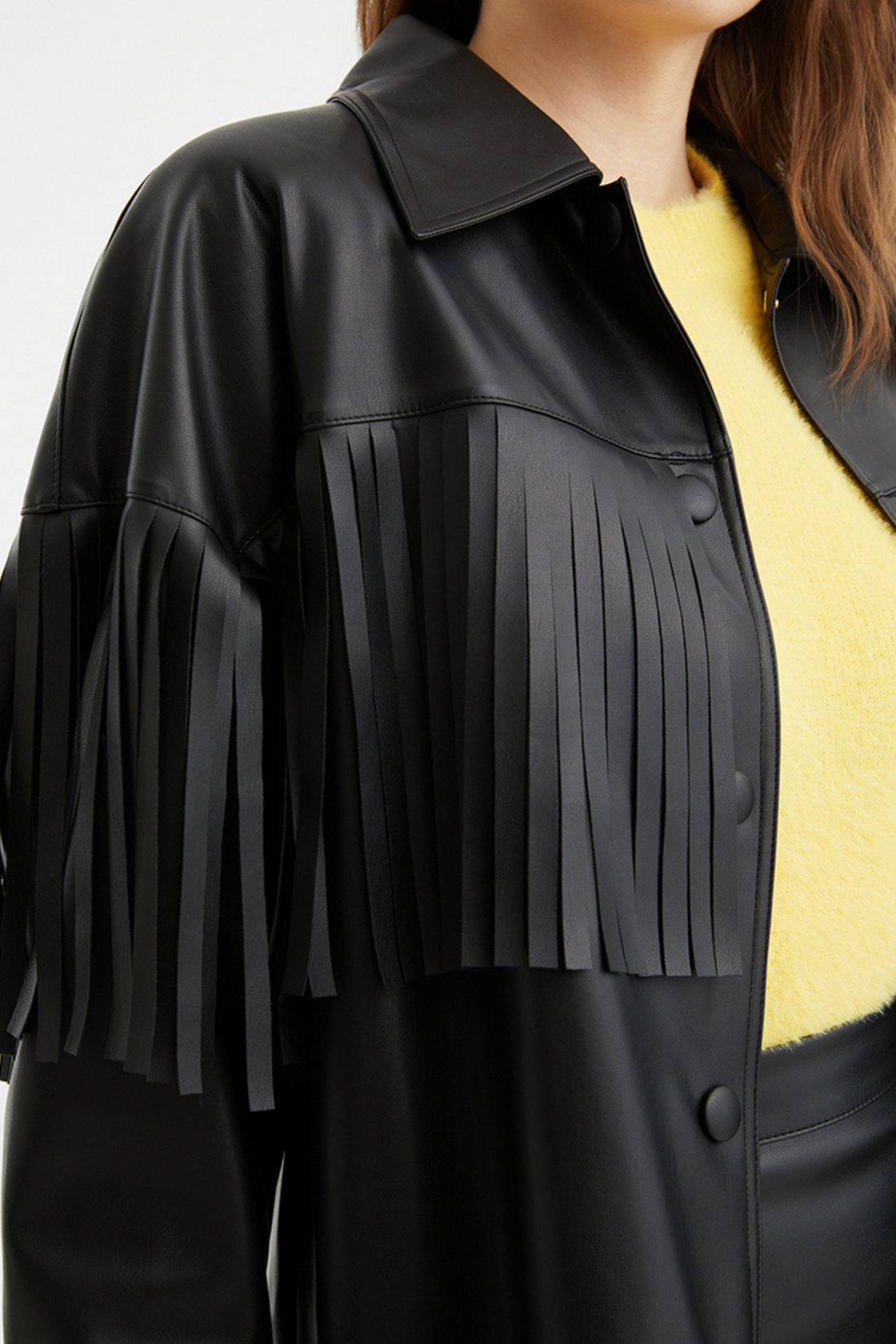 Fringe Faux Suede Jacket