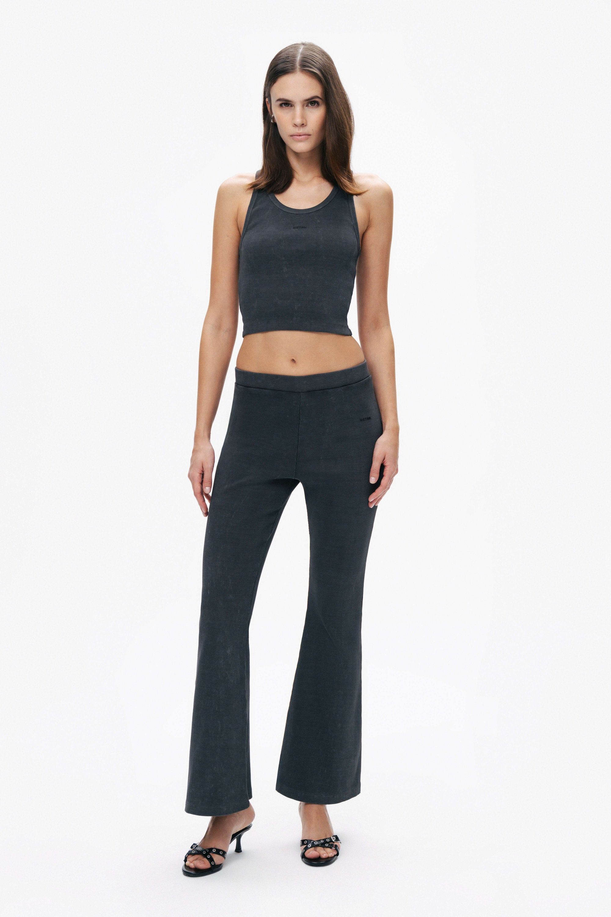Anthracite Ribbed Crop Top