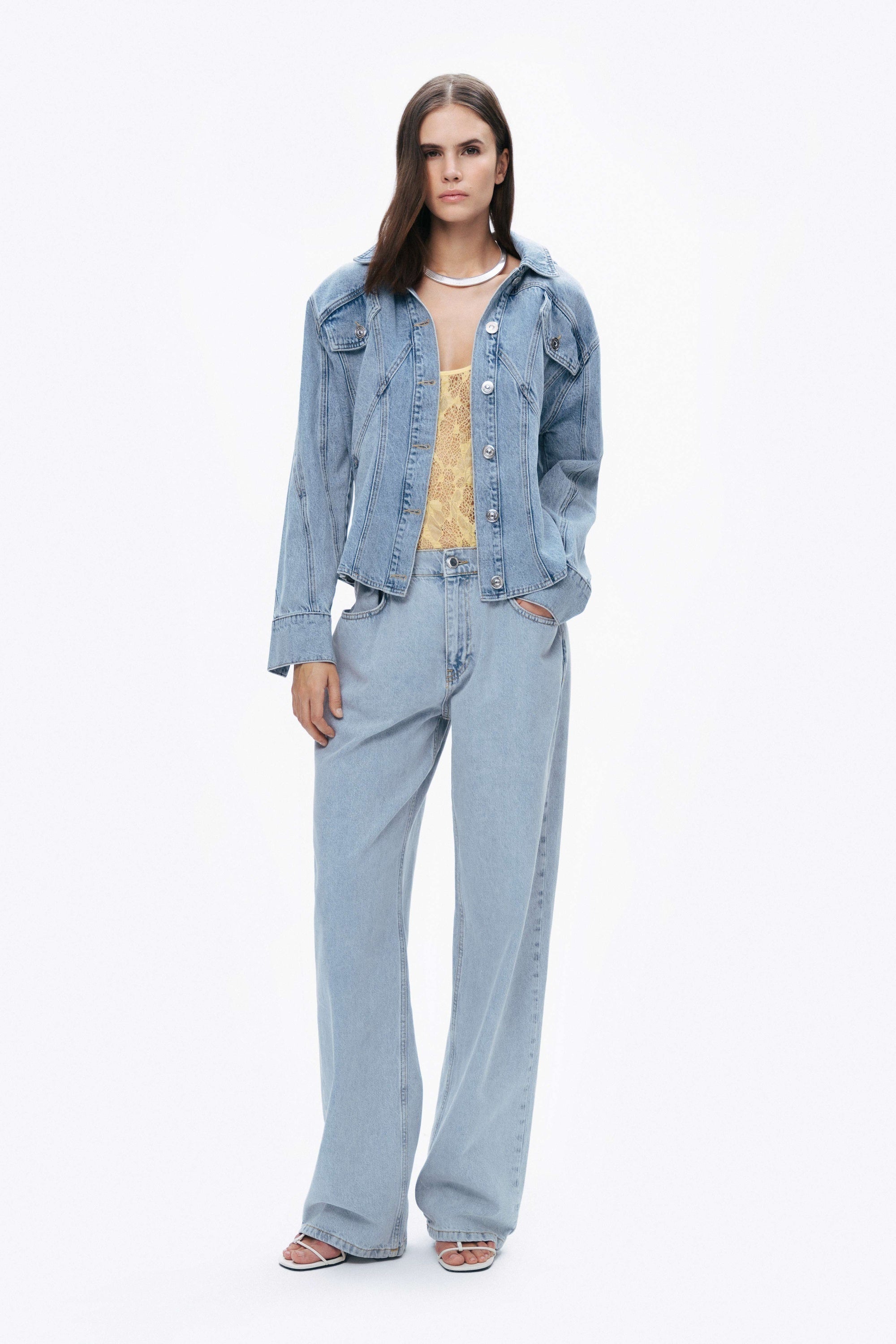 Blue Hooded Denim Jacket