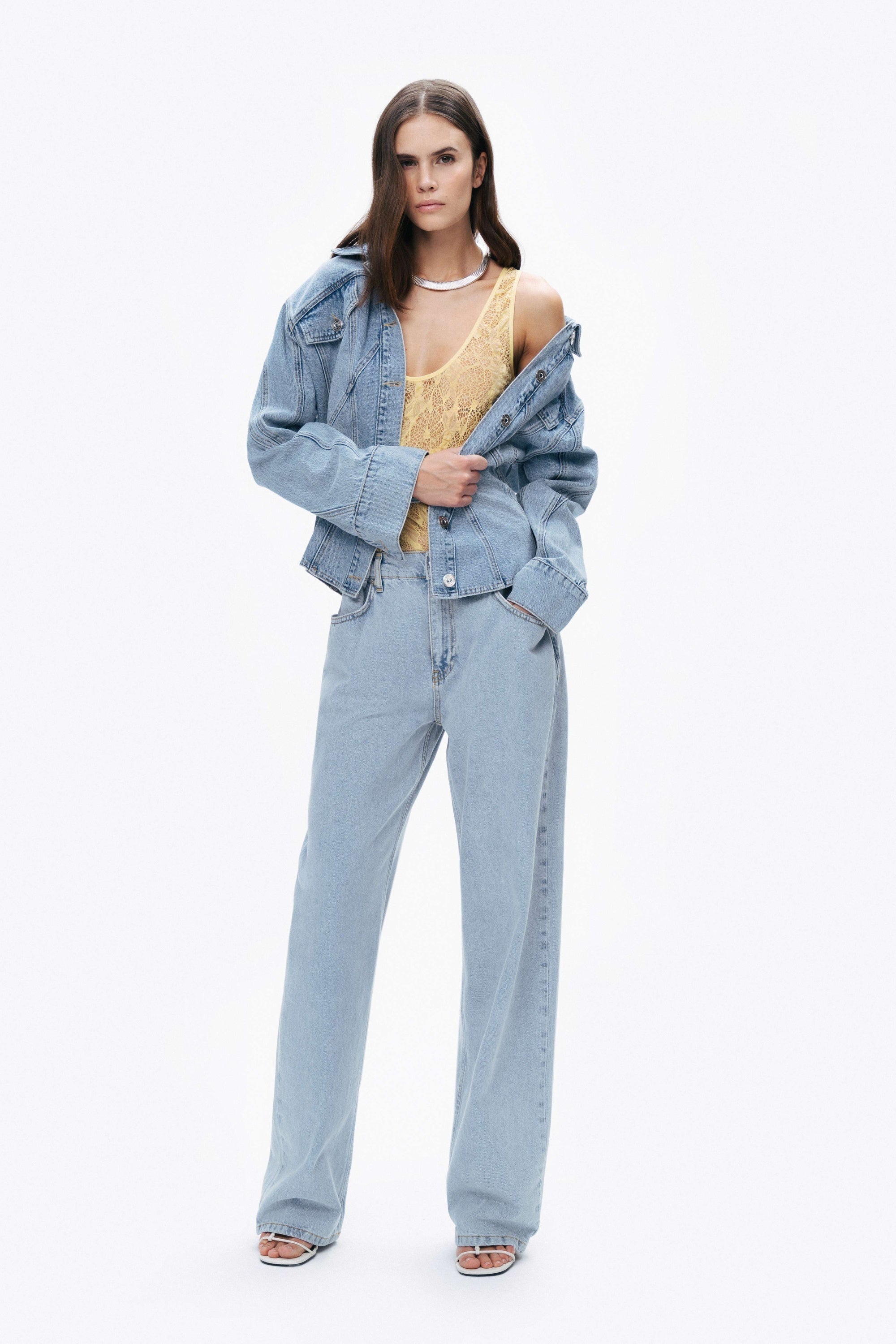 Blue Hooded Denim Jacket