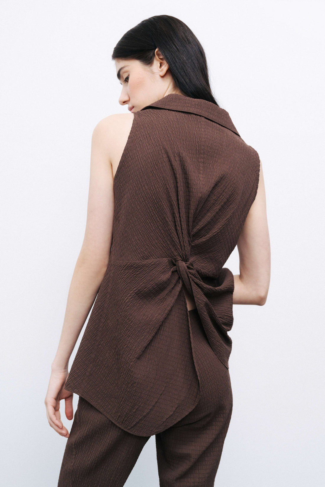 Coffee Accessory Detailed Blouse