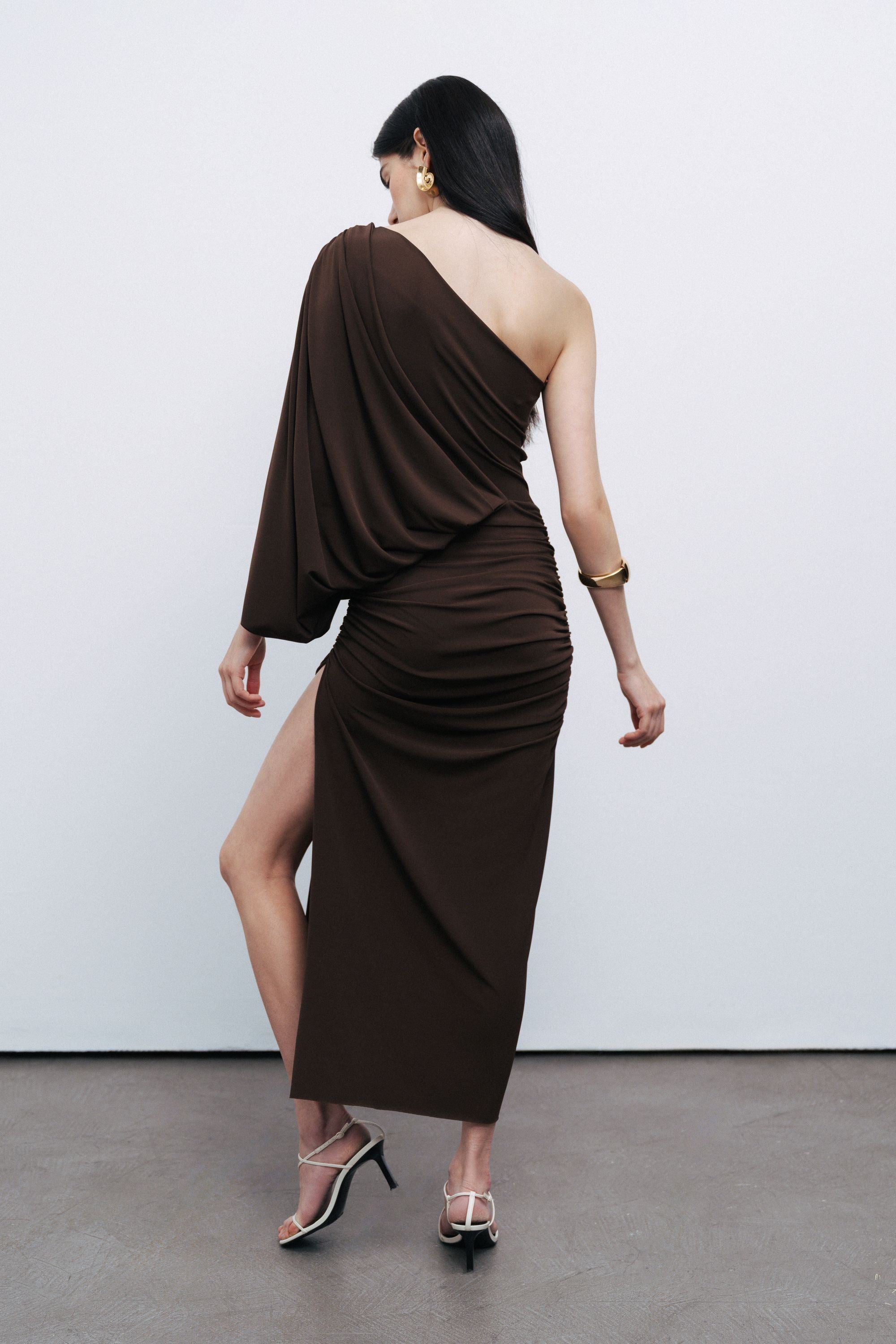 Draped Detail Maxi Dress