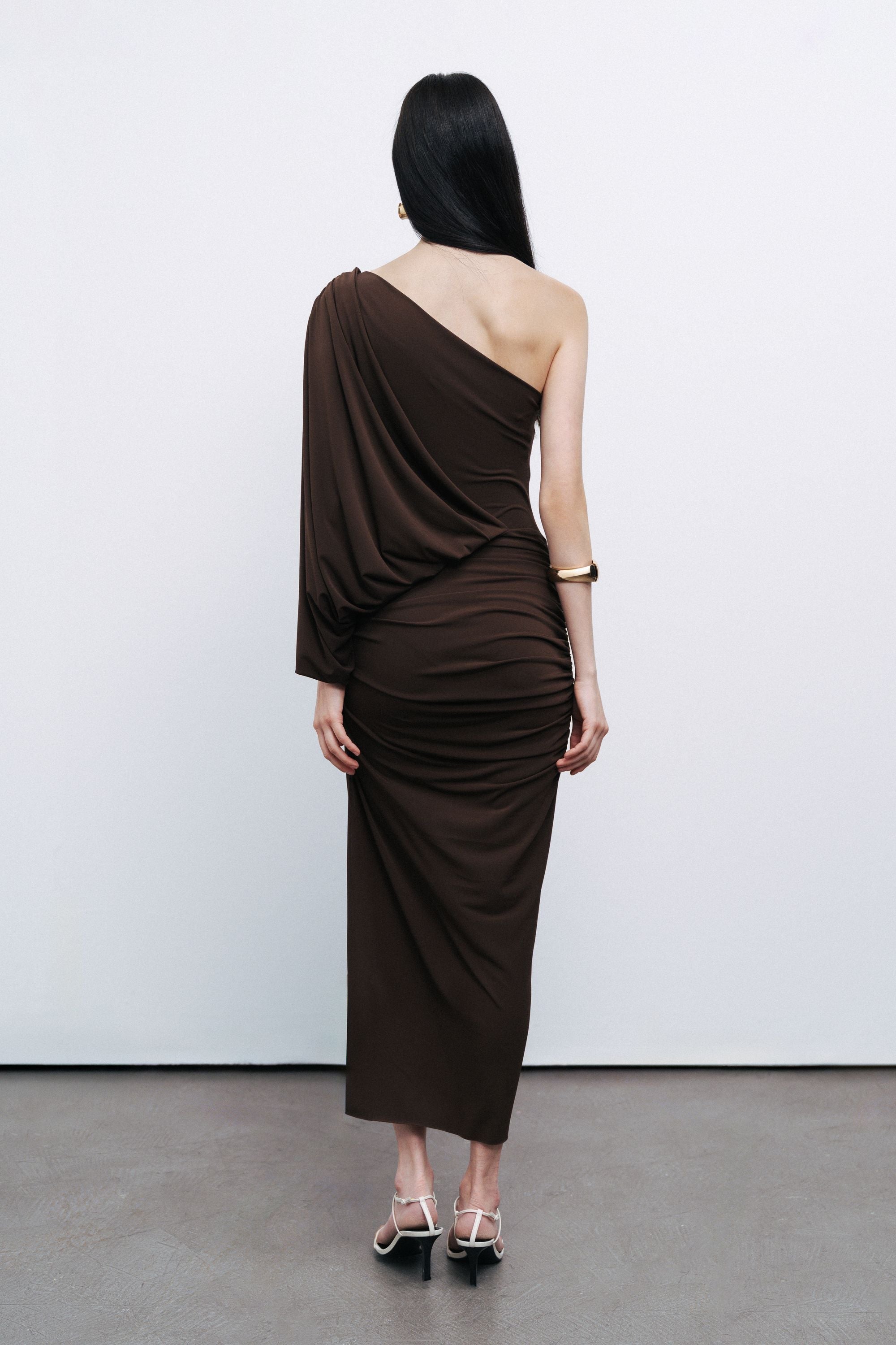 Draped Detail Maxi Dress