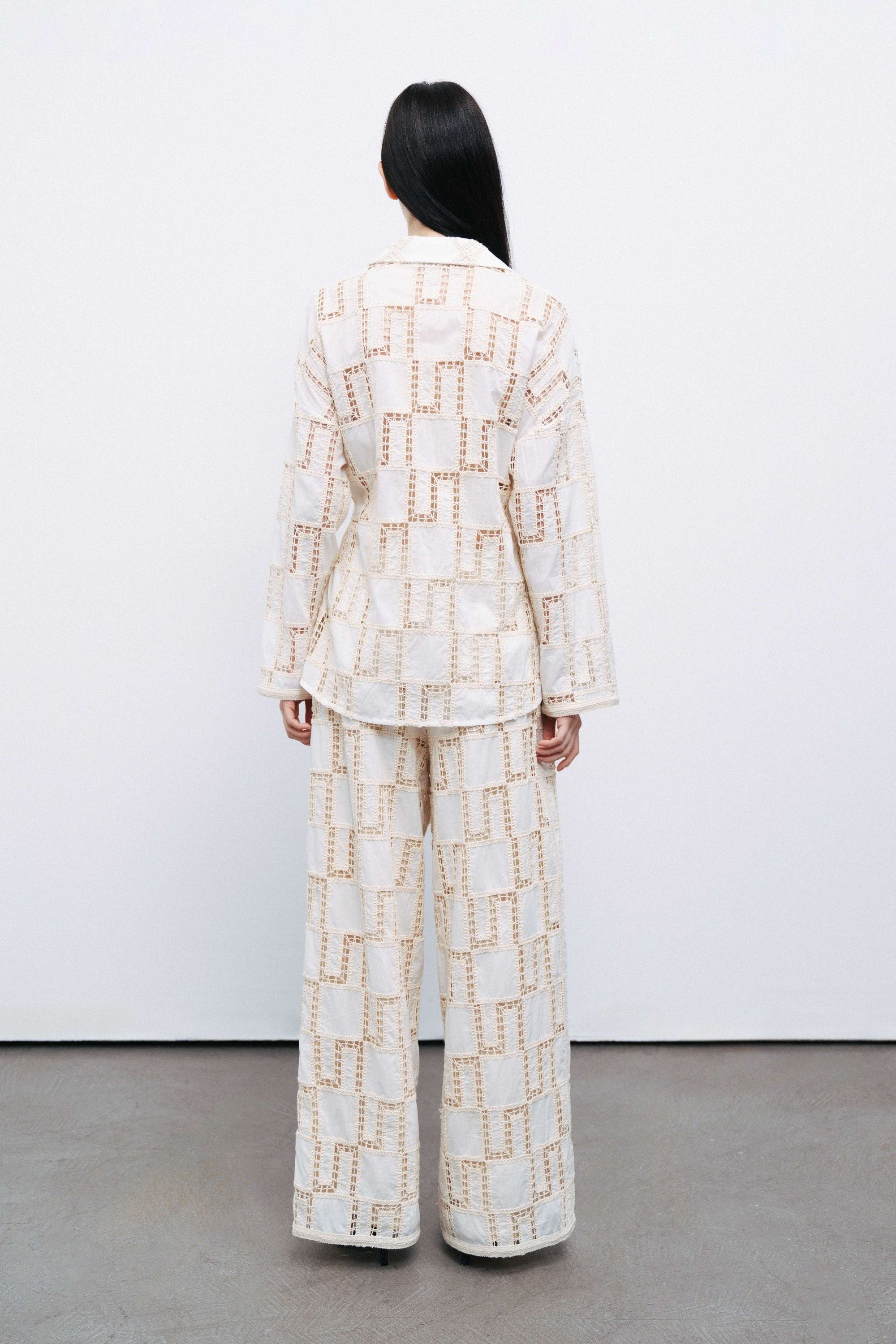 Belted Embroidered Jacket