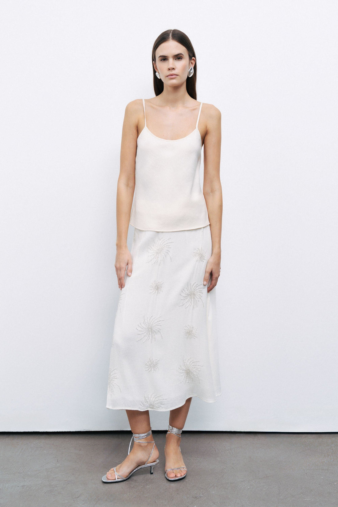 Ecru Rope Strap Woven Blouse