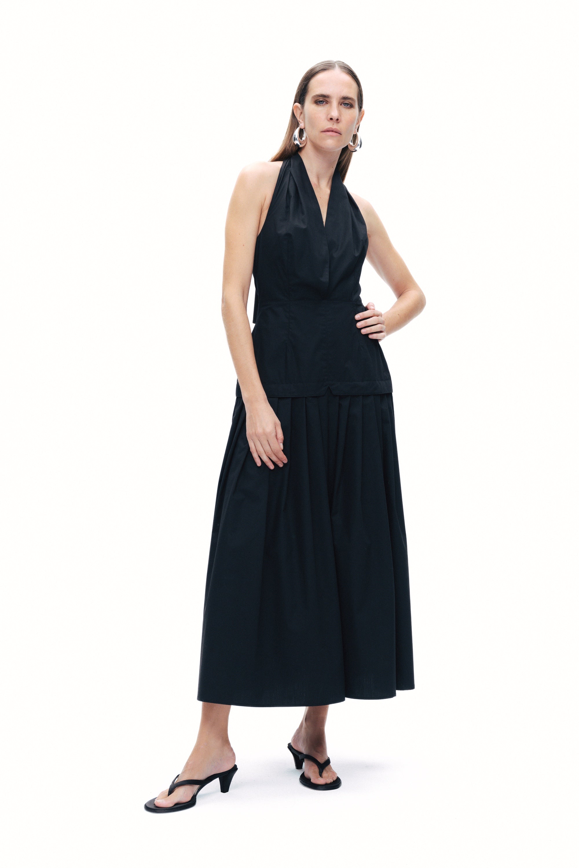 Black Halter Neck Maxi Dress