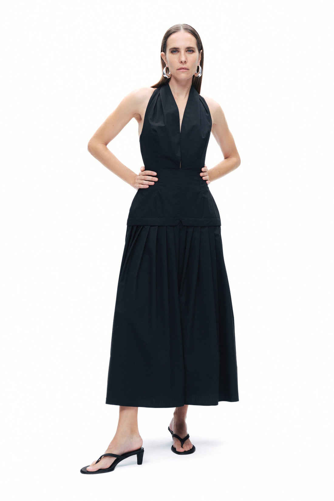 Black Halter Neck Maxi Dress