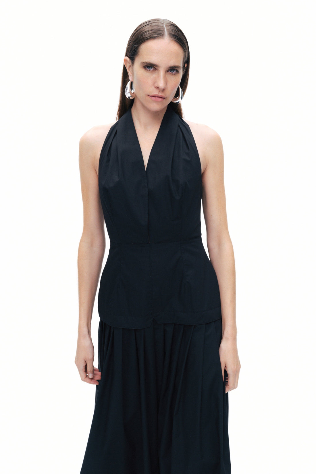 Black Halter Neck Maxi Dress