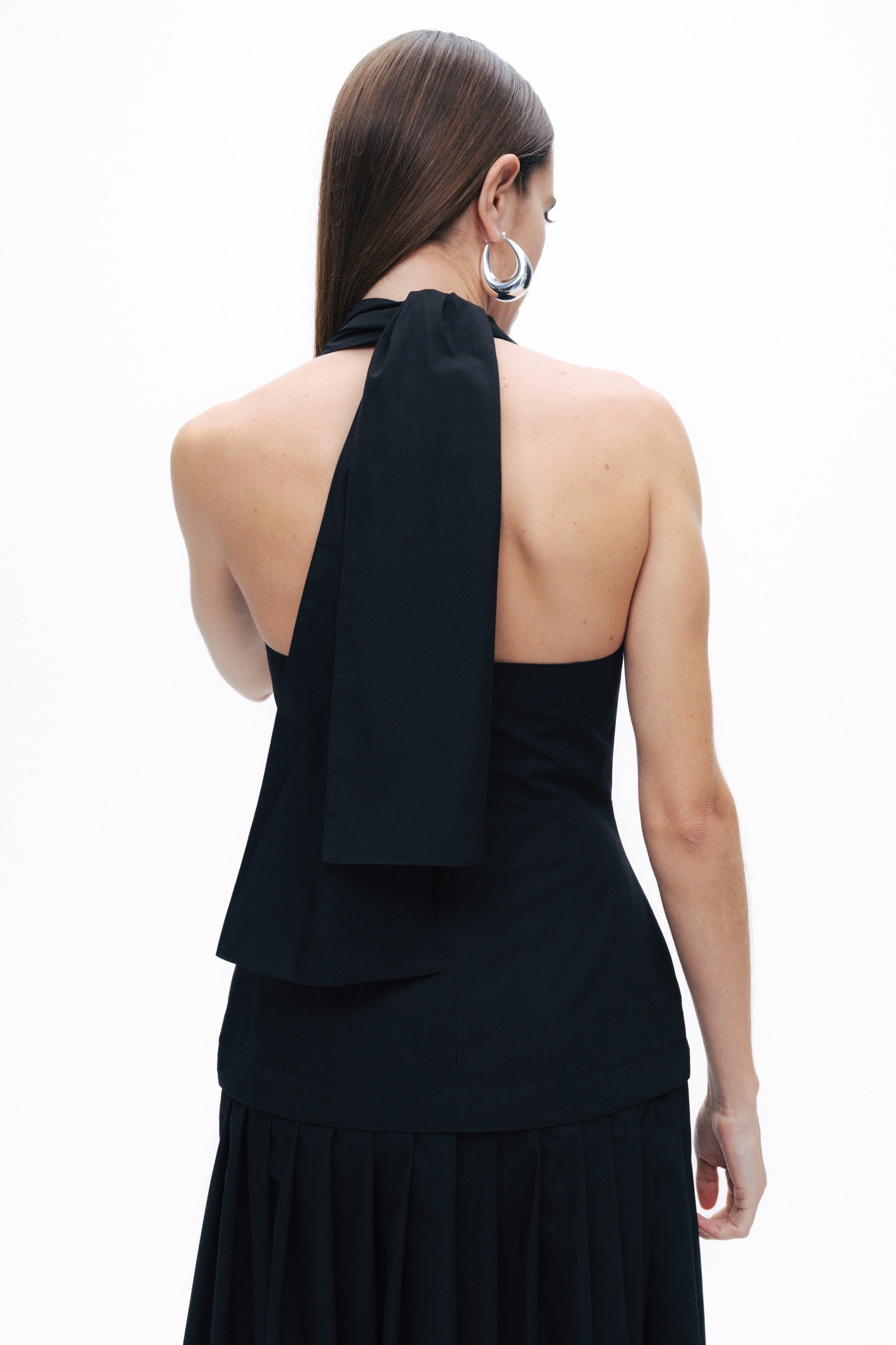 Black Halter Neck Maxi Dress