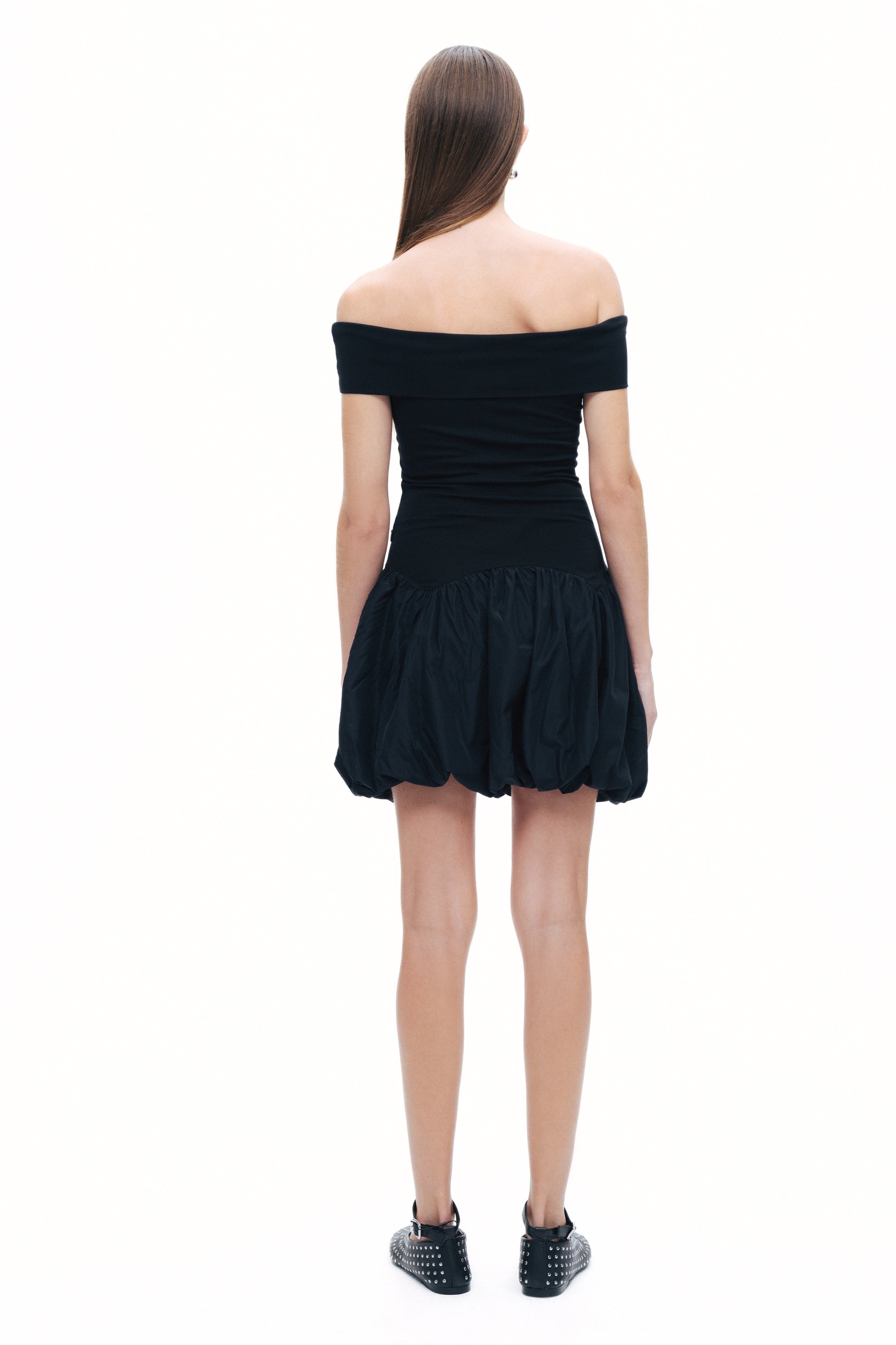 Black Off The Shoulder Mini Dress