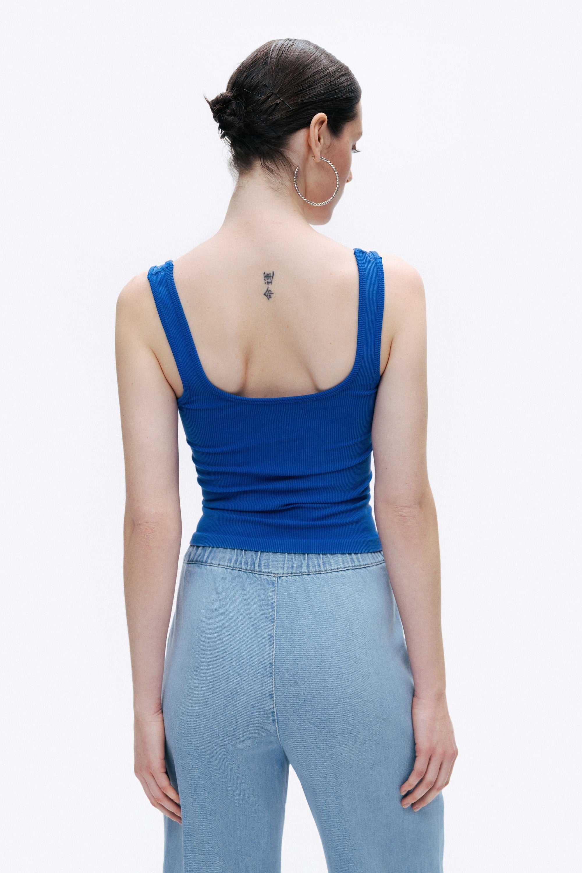 Saxe Printed Detail Crop Top