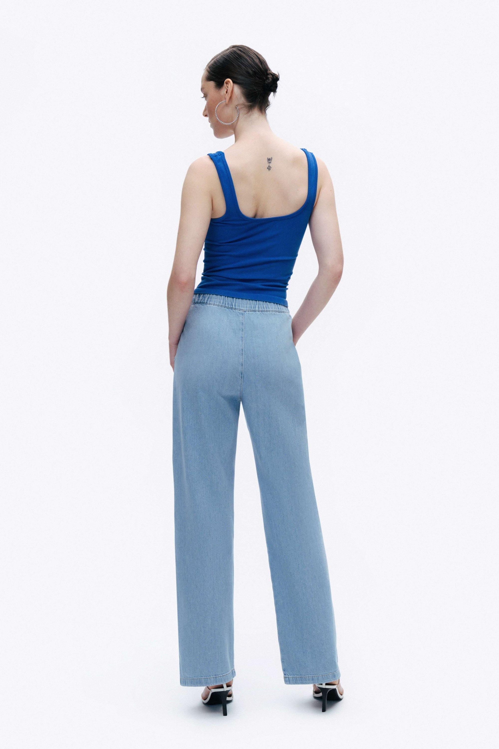 Saxe Printed Detail Crop Top