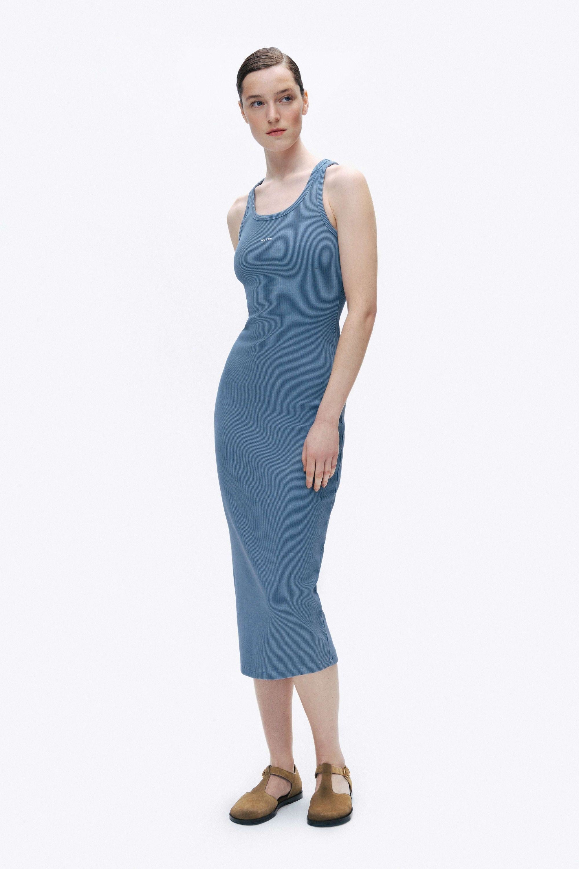 Blue Maxi Bodycone Dress