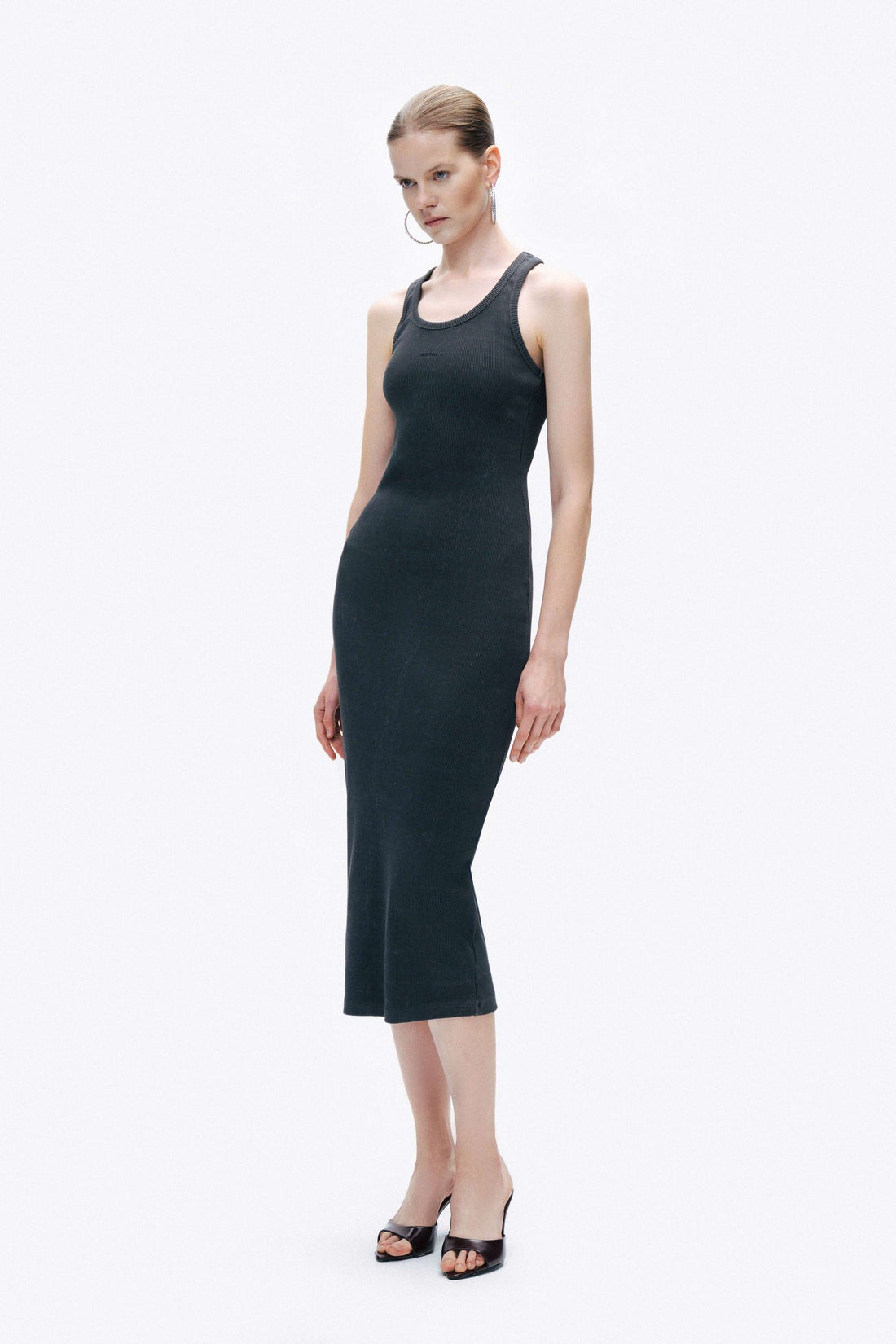 Anthracite Fitted Maxi Bodycon Dress