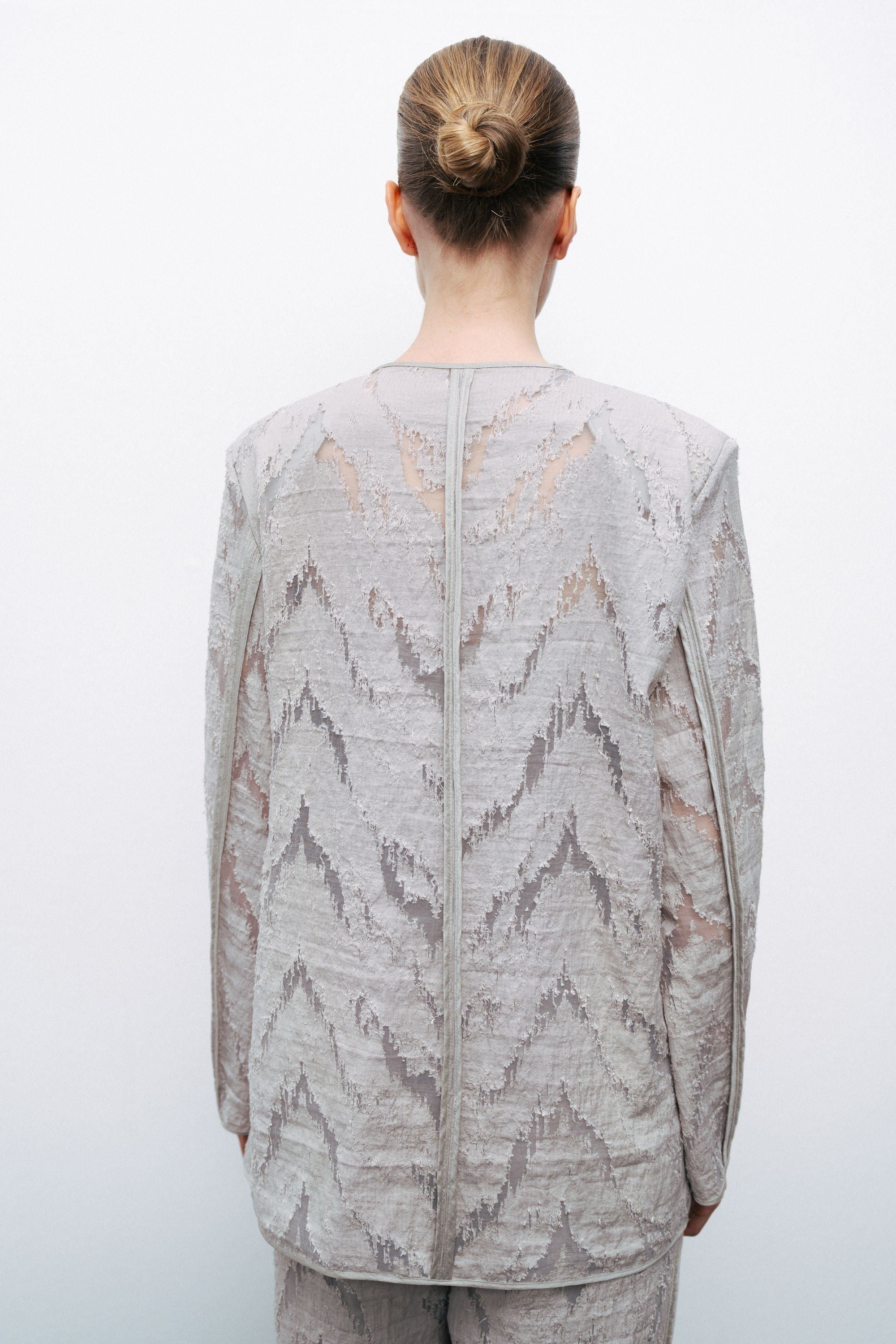 Grey Jacquard Jacket