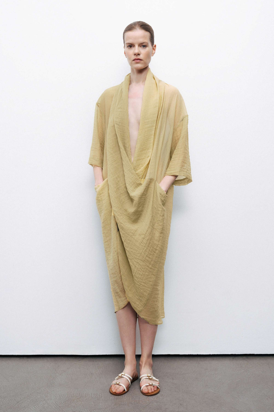 Light Green Oversized Midi Dress