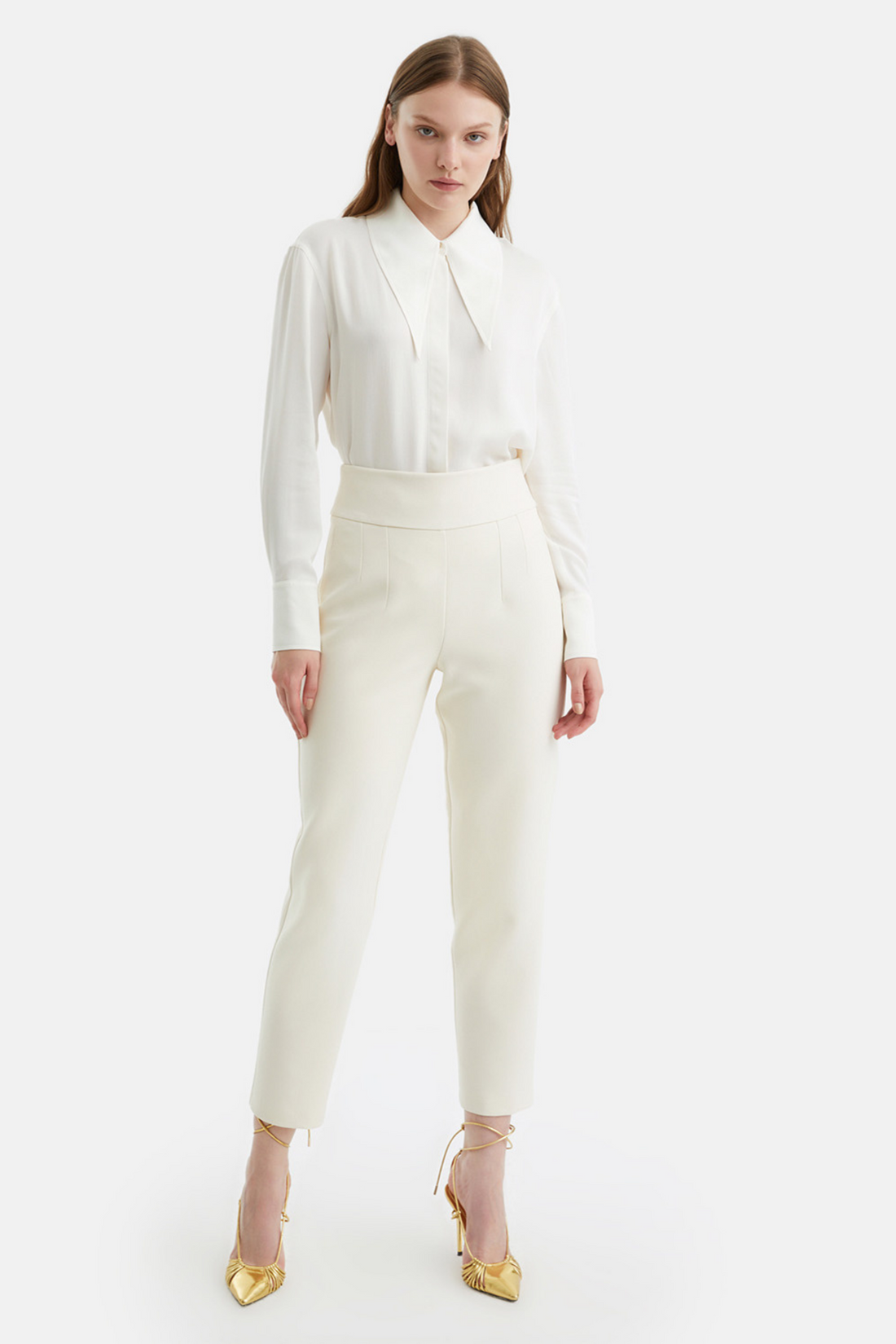 High-Waisted Carrot Pants