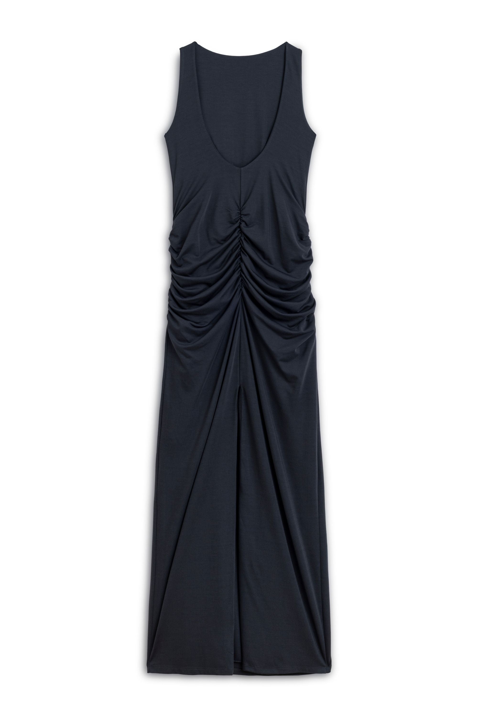 Anthracite Backless Maxi Dress