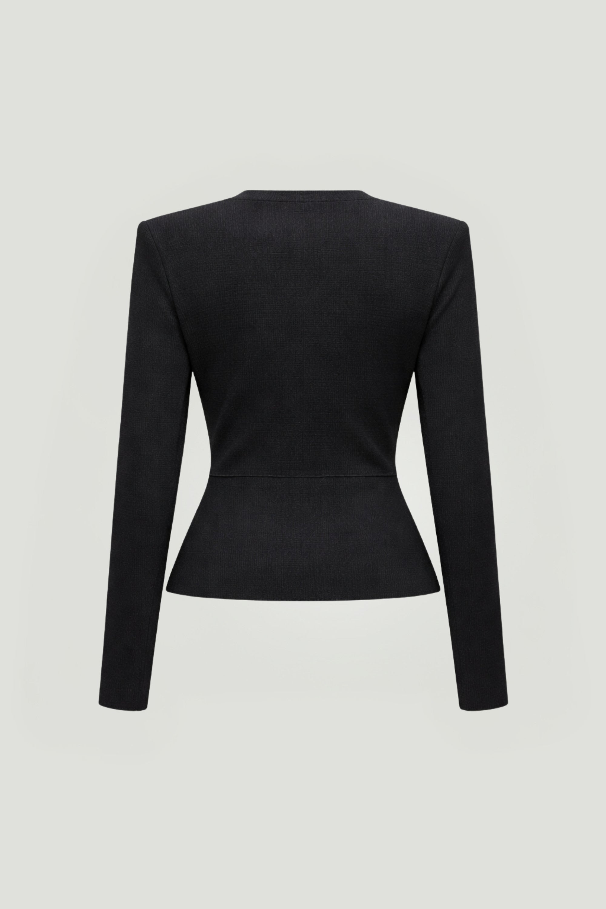 Sculpted Button-Front Knit Top