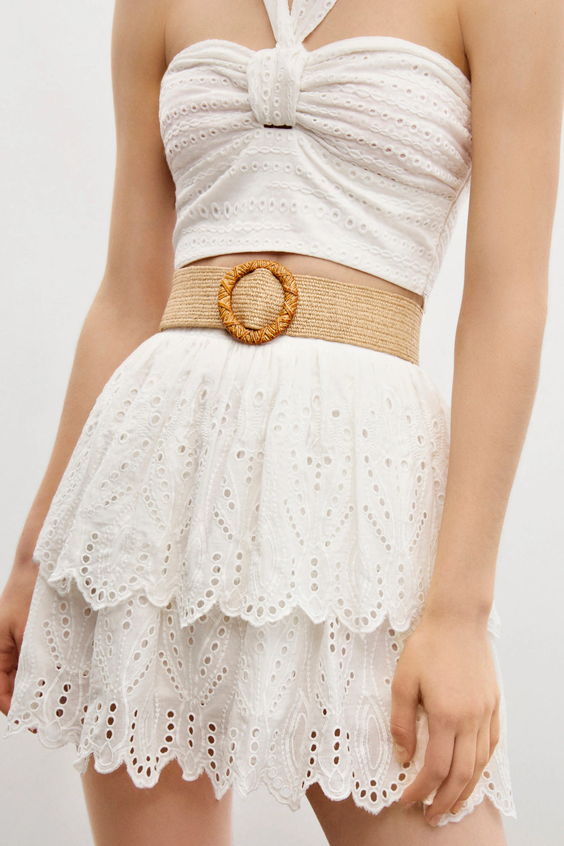 Eyelet Mini Skirt (Final Sale)
