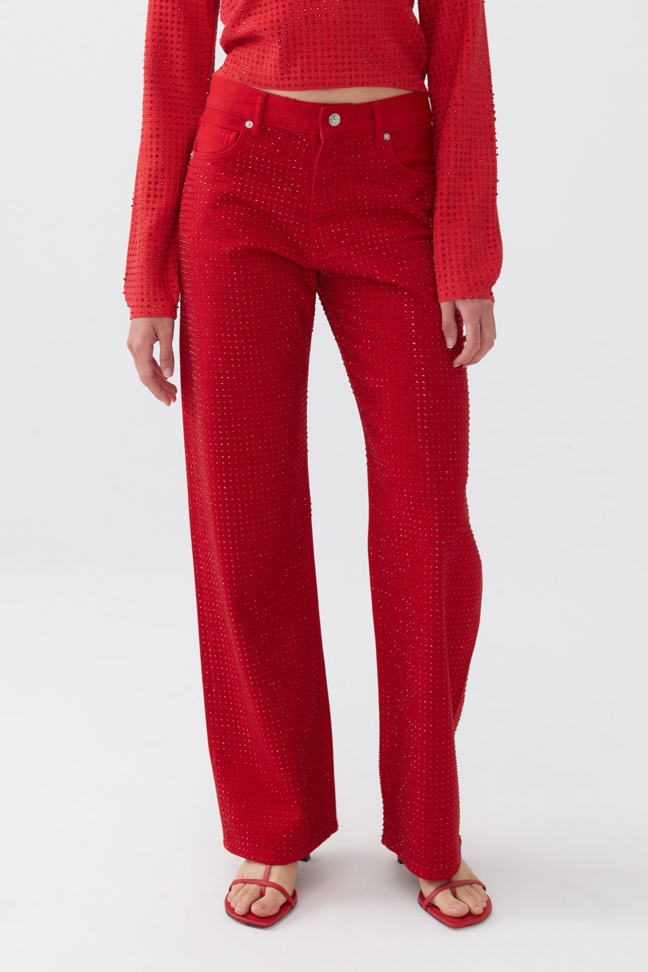 Stone Embroidered Jeans (Final Sale)