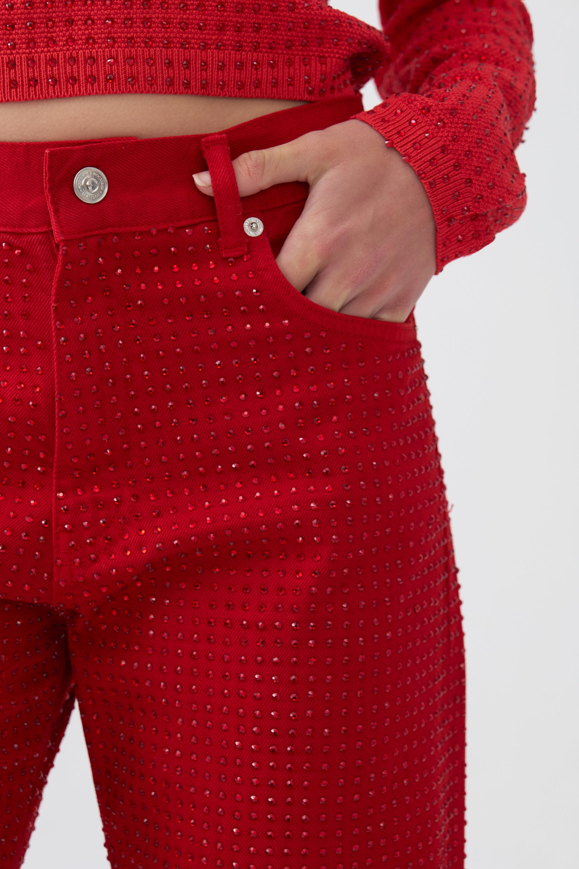 Stone Embroidered Jeans (Final Sale)