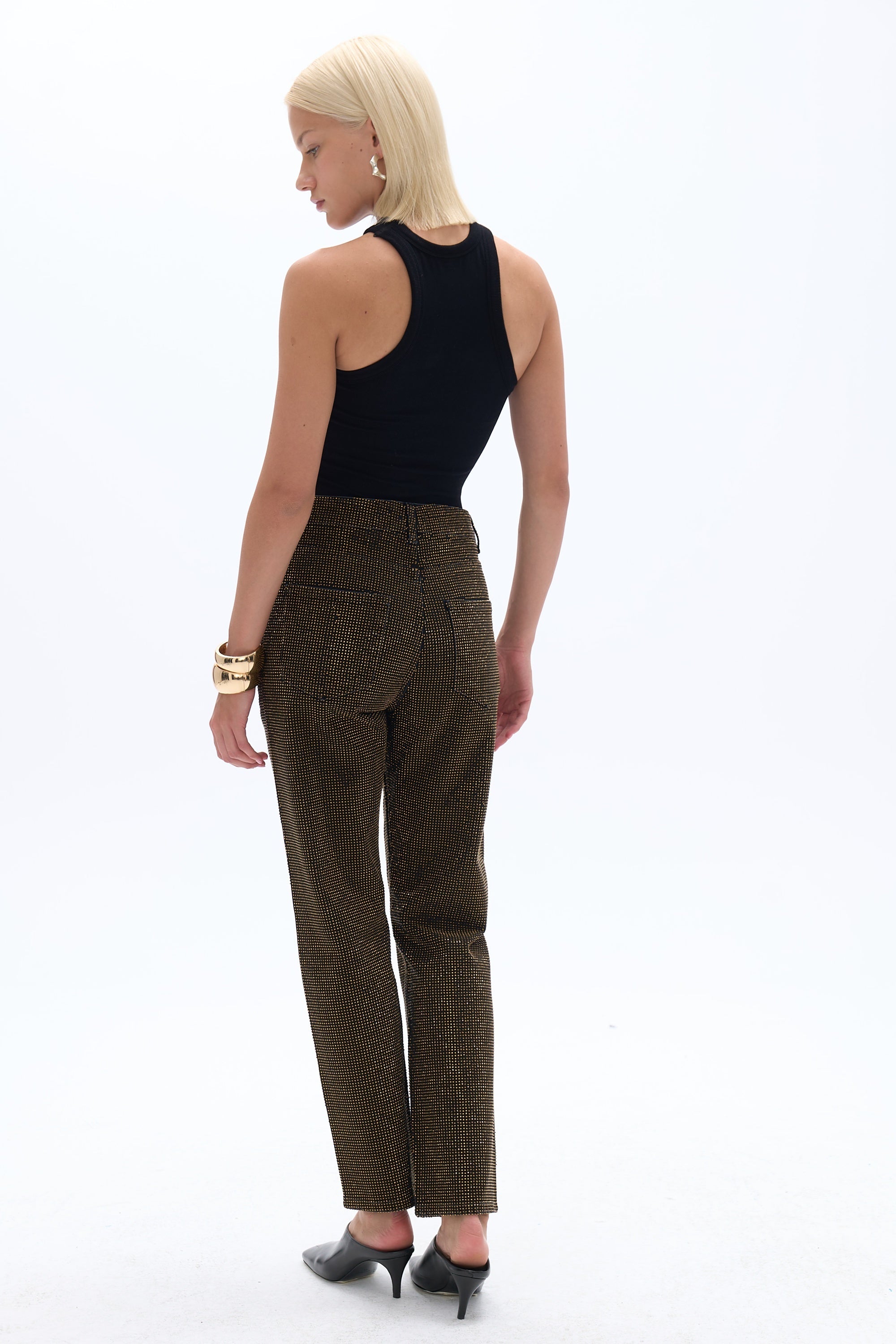 Stone Embroidered Mom Fit Jeans (Final Sale)