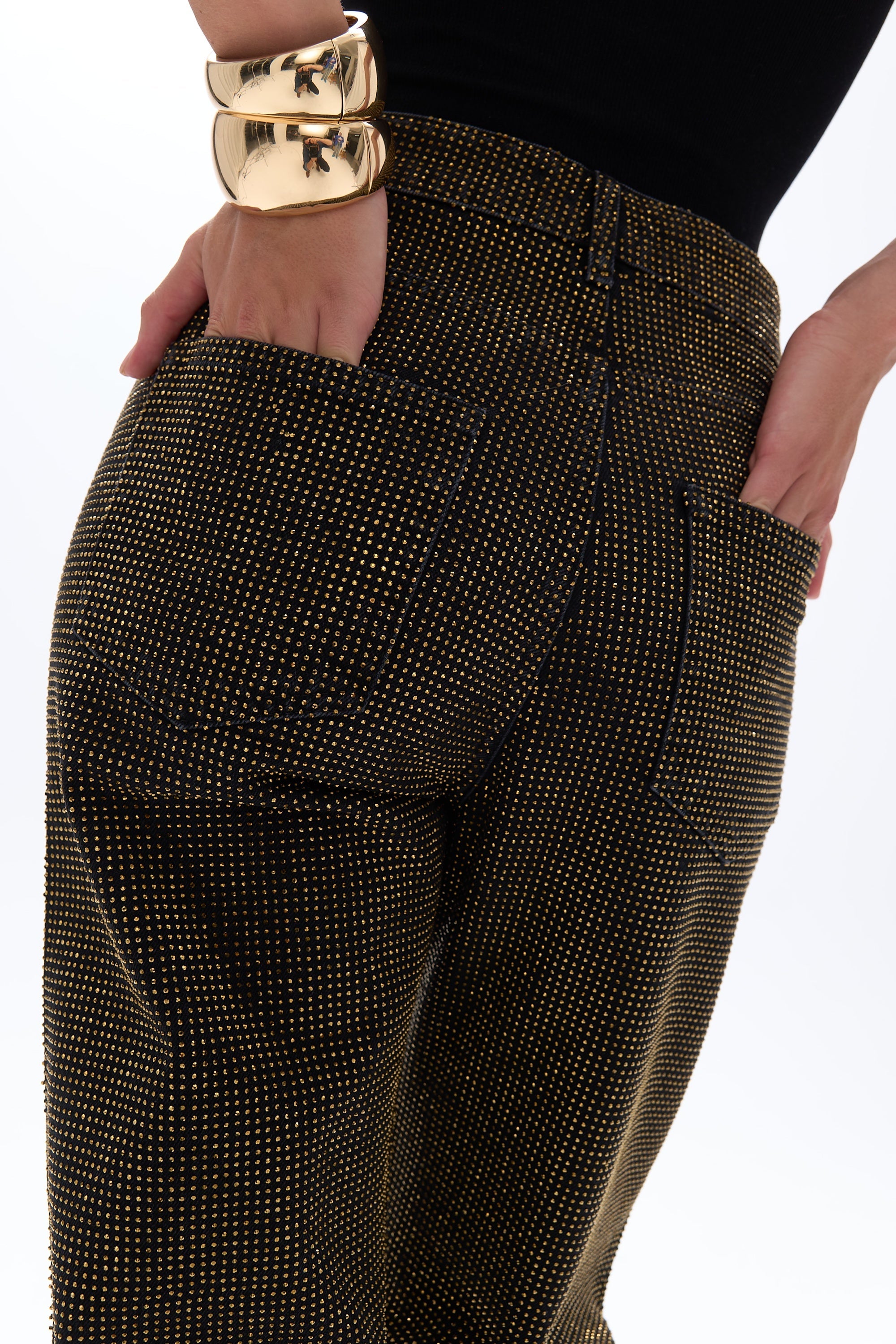 Stone Embroidered Mom Fit Jeans (Final Sale)