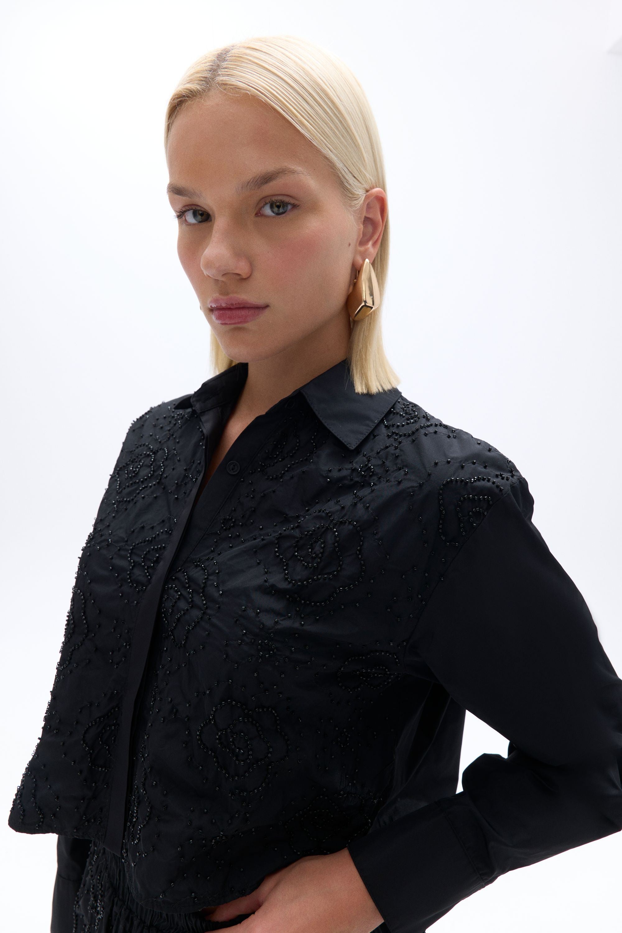 Bead Embellished Shirt (Final Sale)