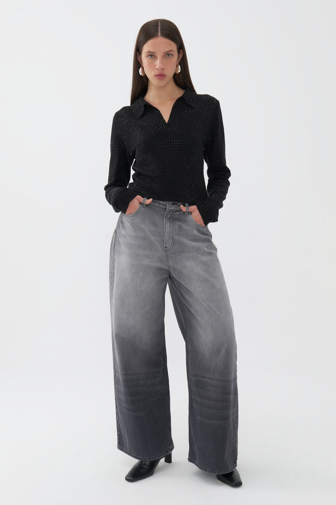 Knit Polo Top (Final Sale)