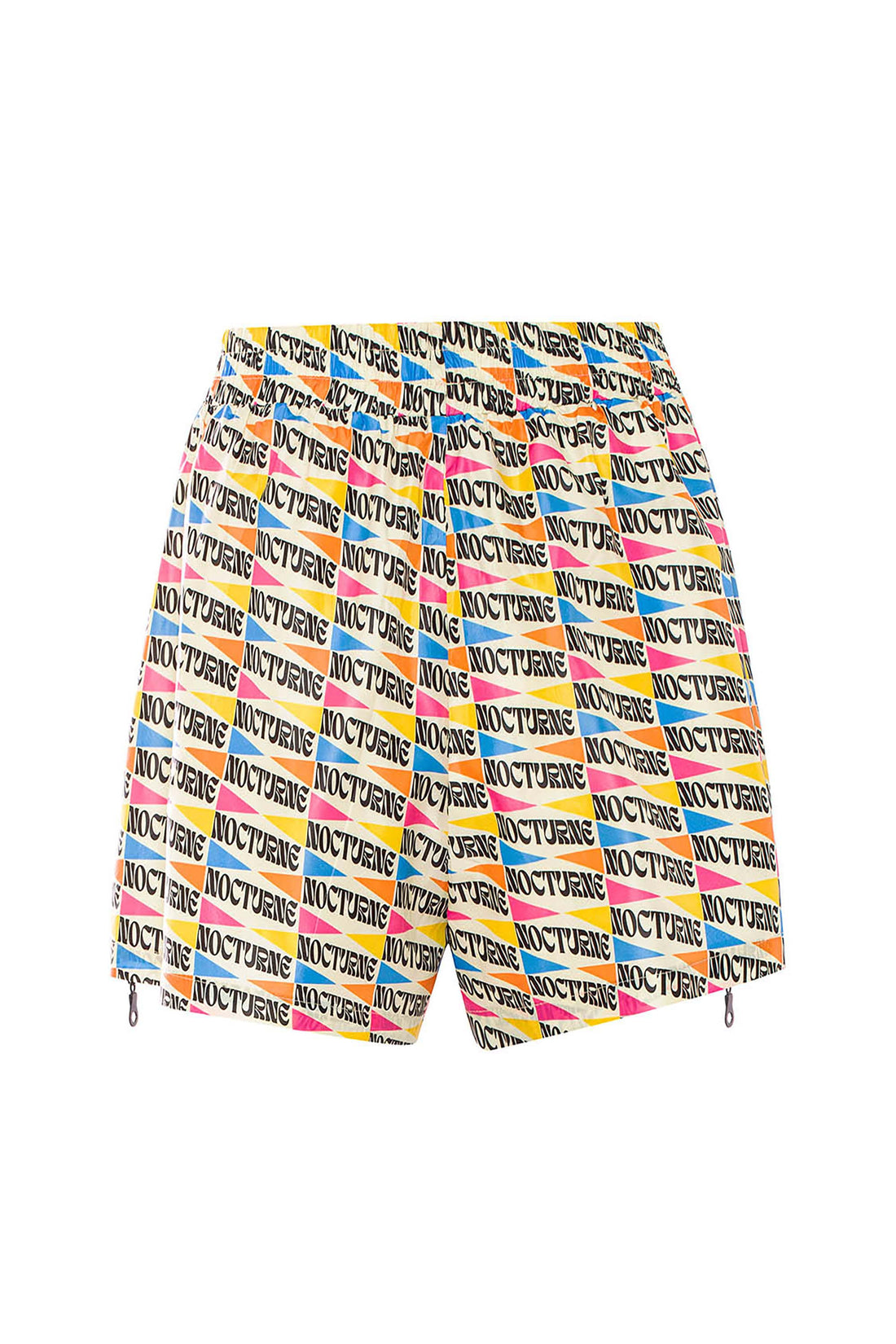 Zipper Detailed Patterned Mini Shorts