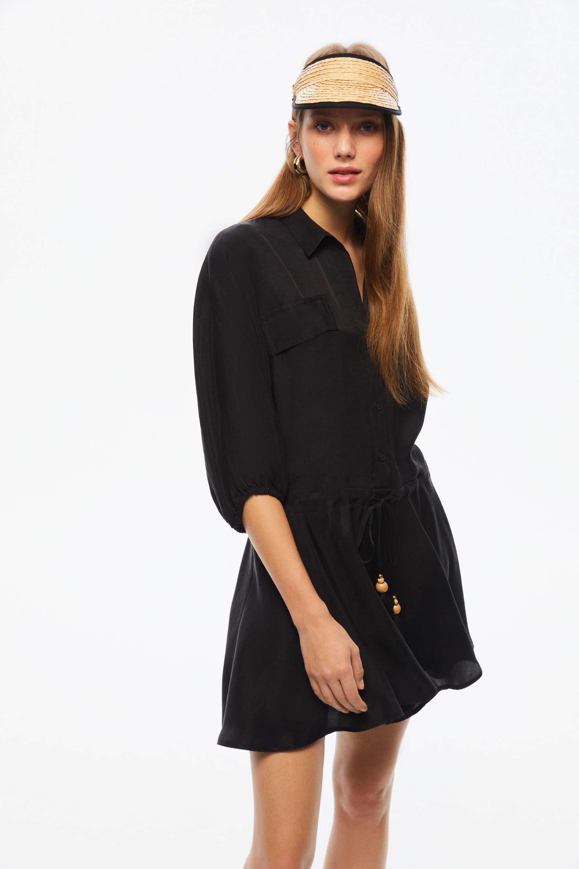 Tasseled Shirt Dress (Final Sale)
