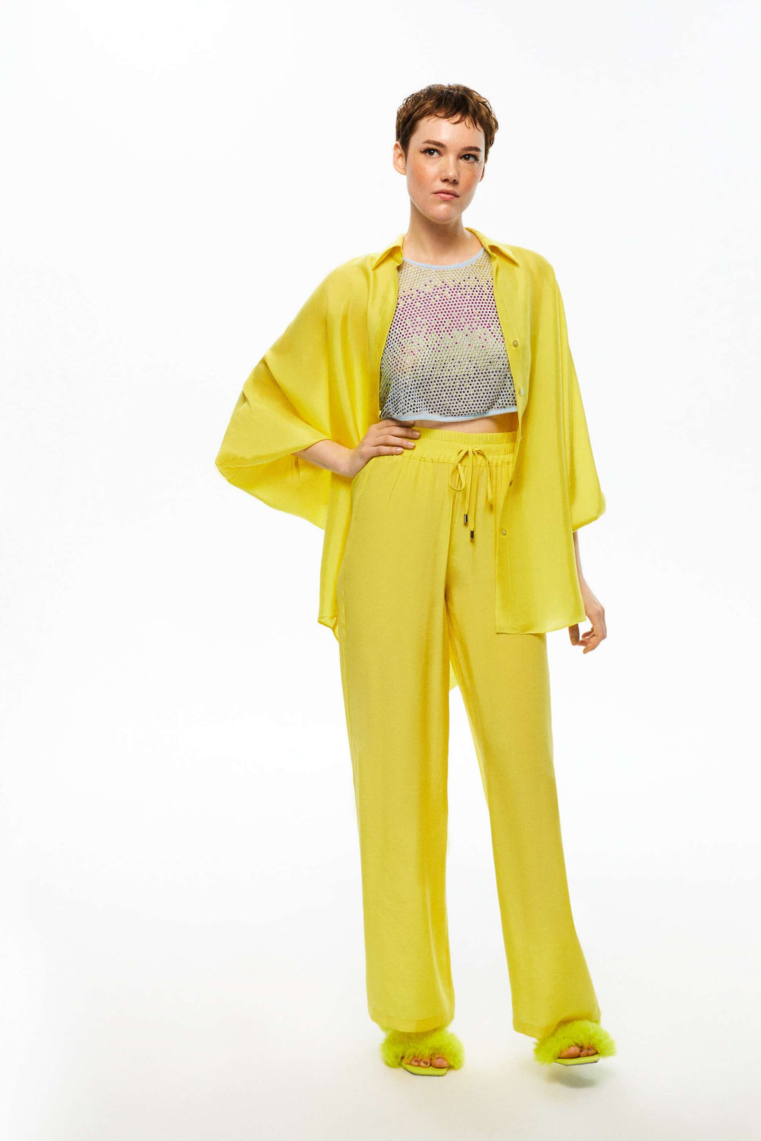 High-Waisted Wide-Leg Pants