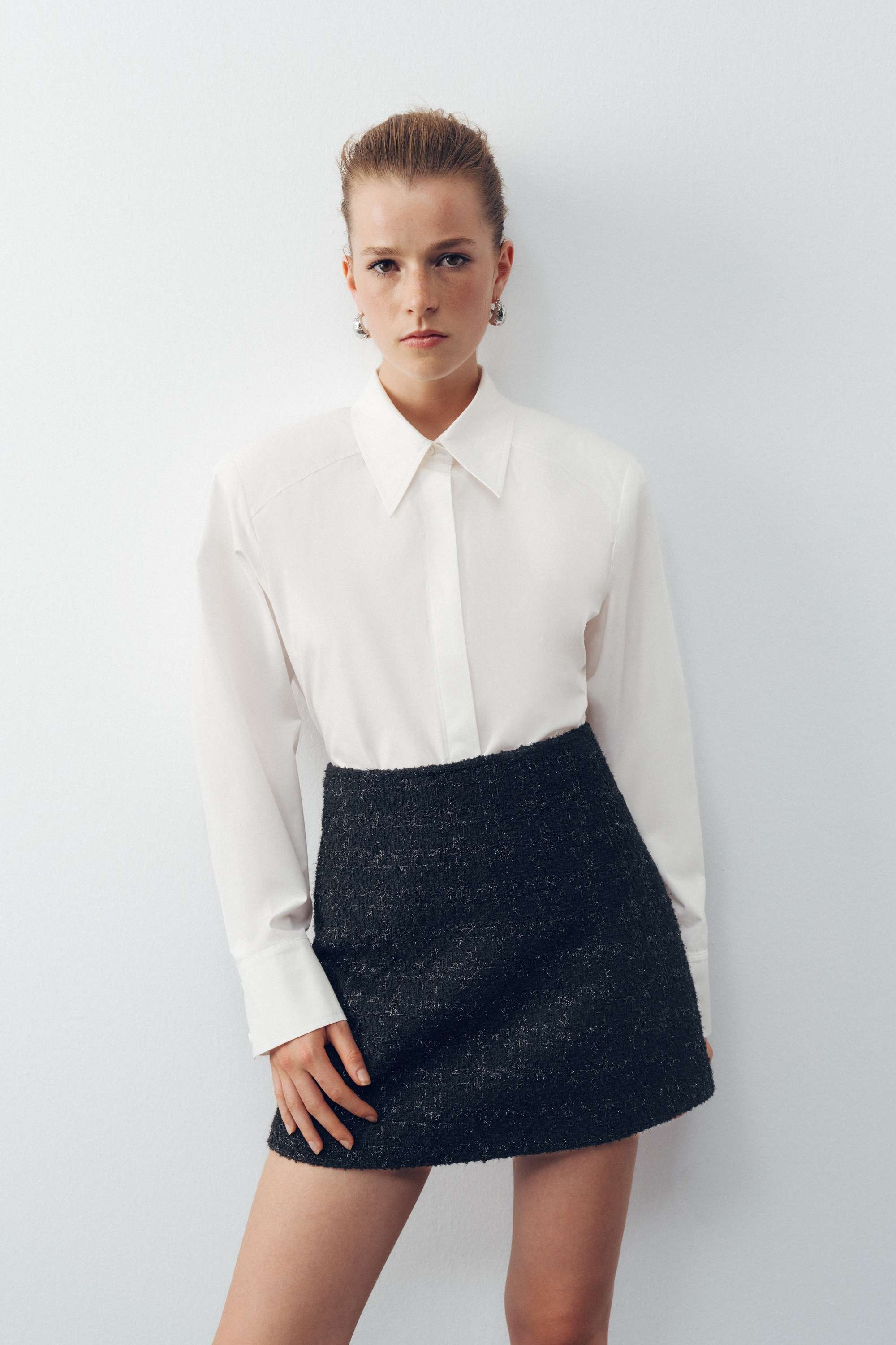 Classic Shirt with Crystal Buttons (Final Sale)