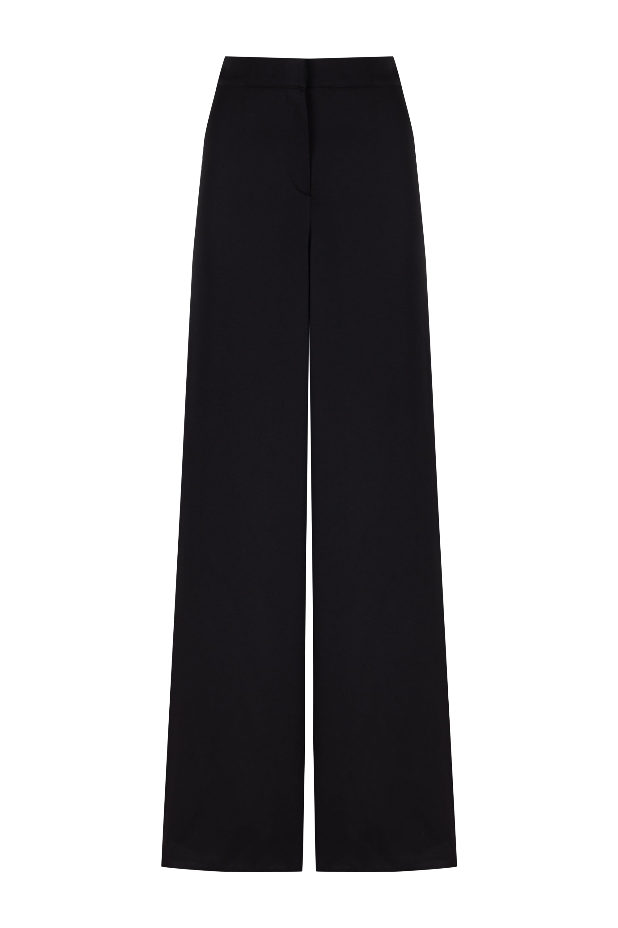 Wide-Leg Crepe Satin Pants (Final Sale)