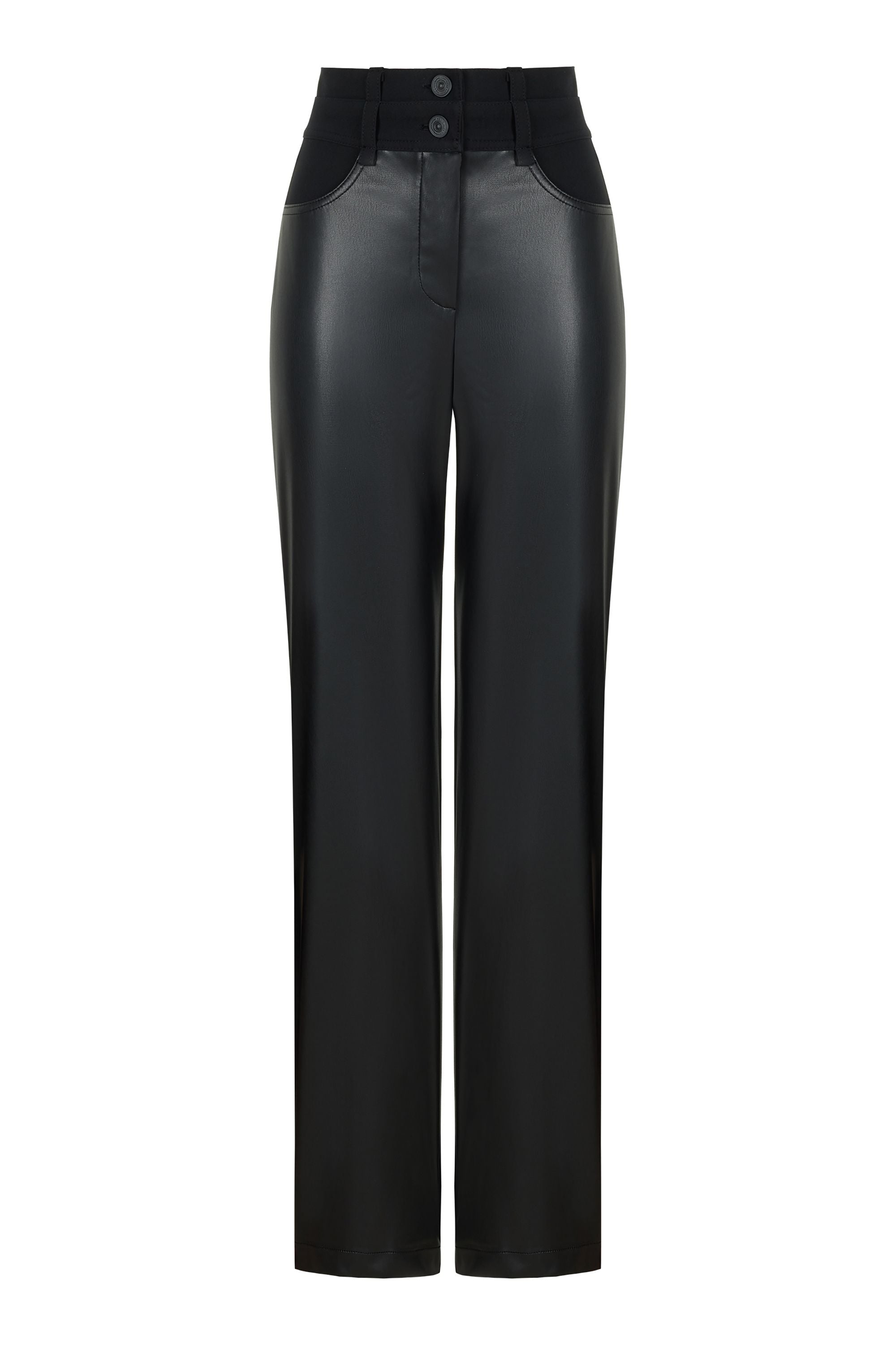 Double Waisted Straight Pants (Final Sale)