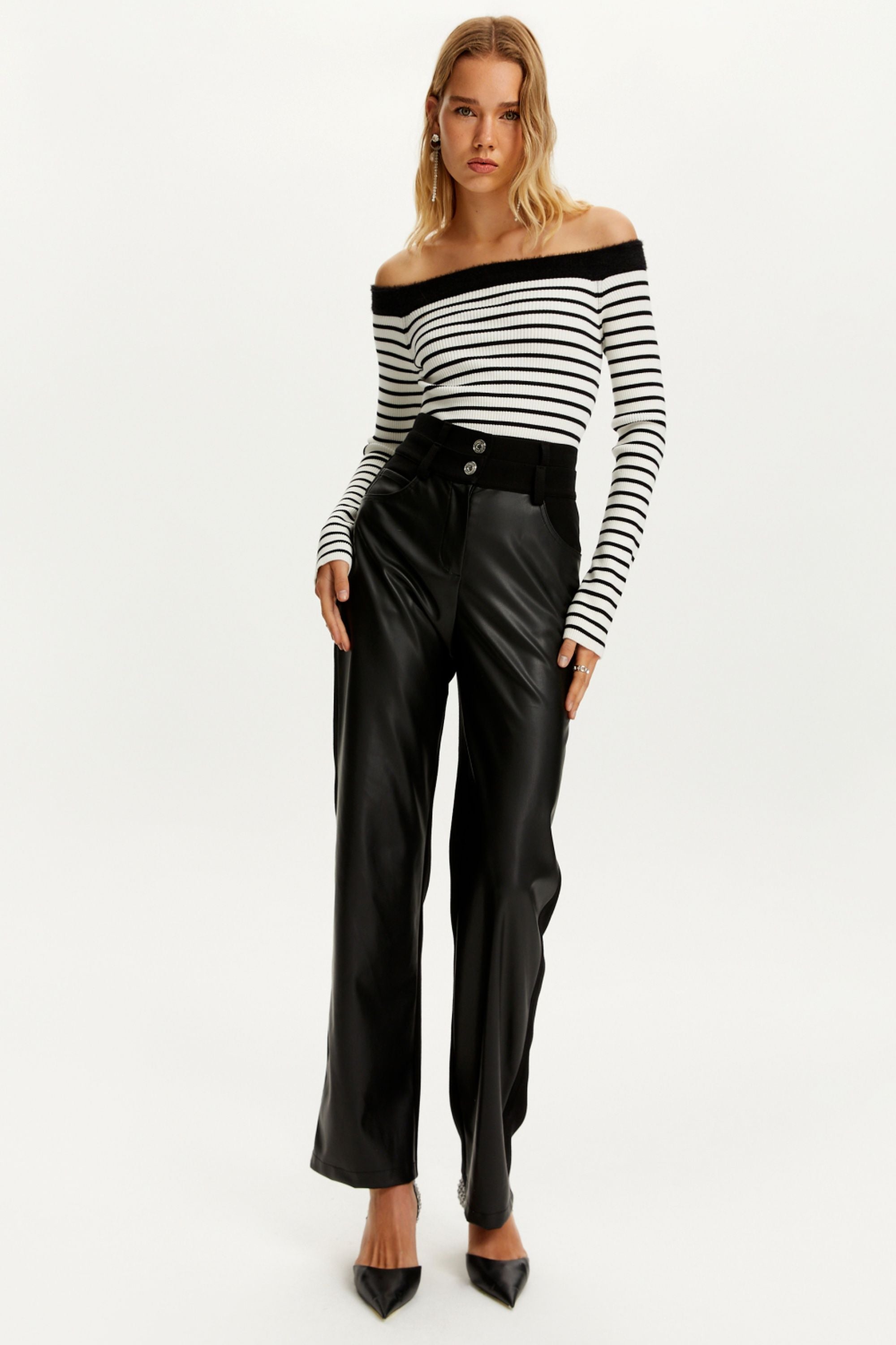 Double Waisted Straight Pants (Final Sale)