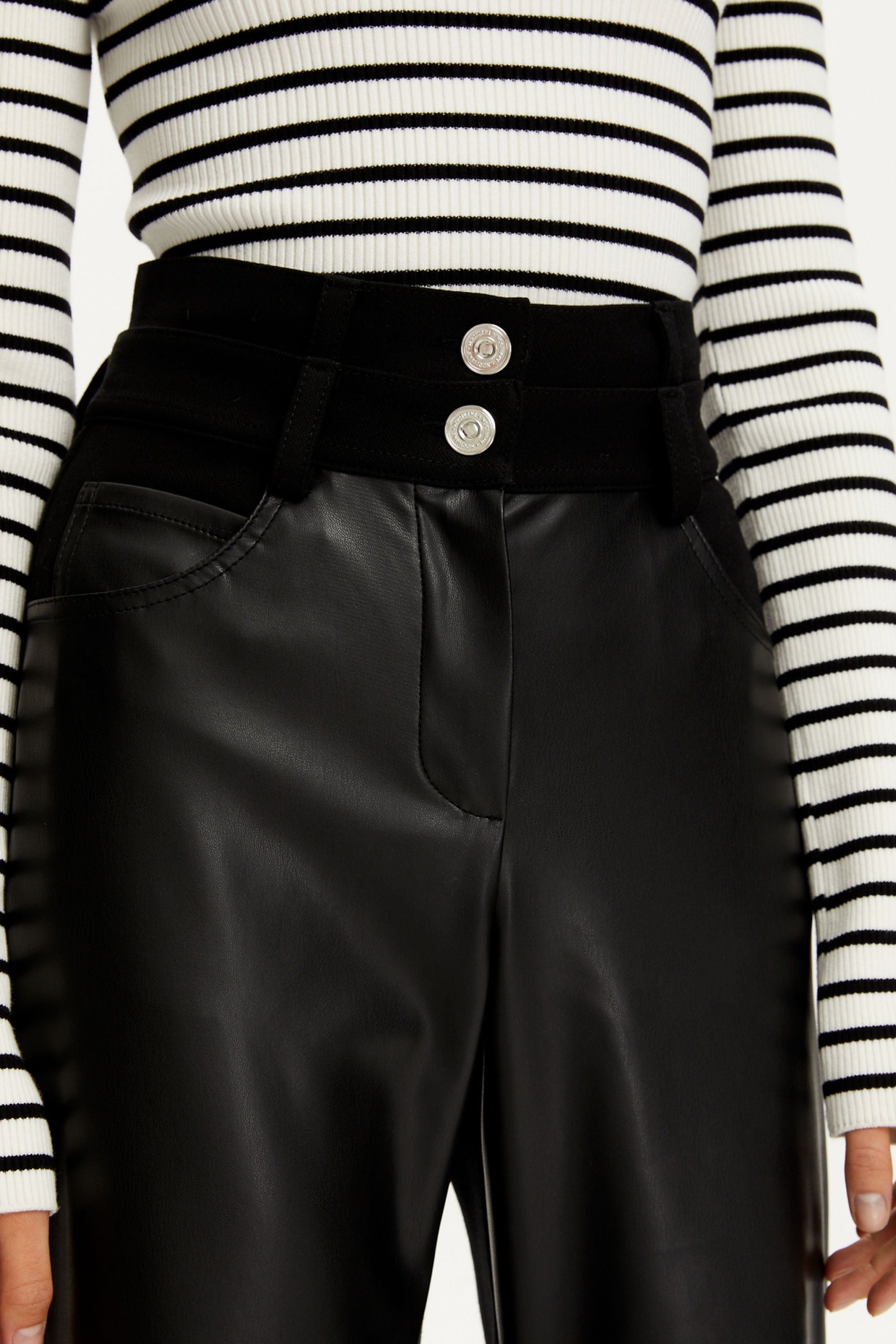 Double Waisted Straight Pants (Final Sale)