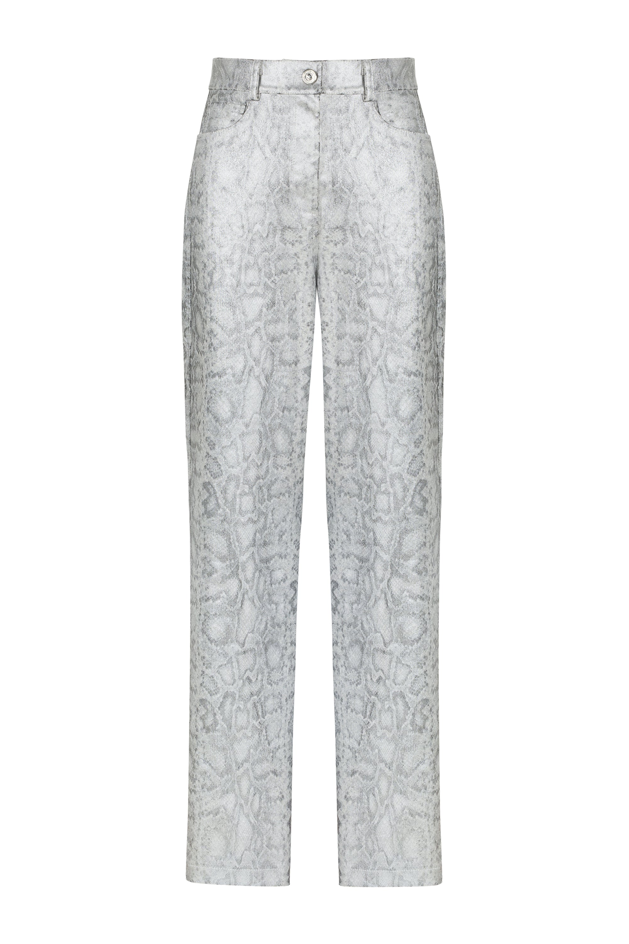 Silver Snake Print Pants (Final Sale)