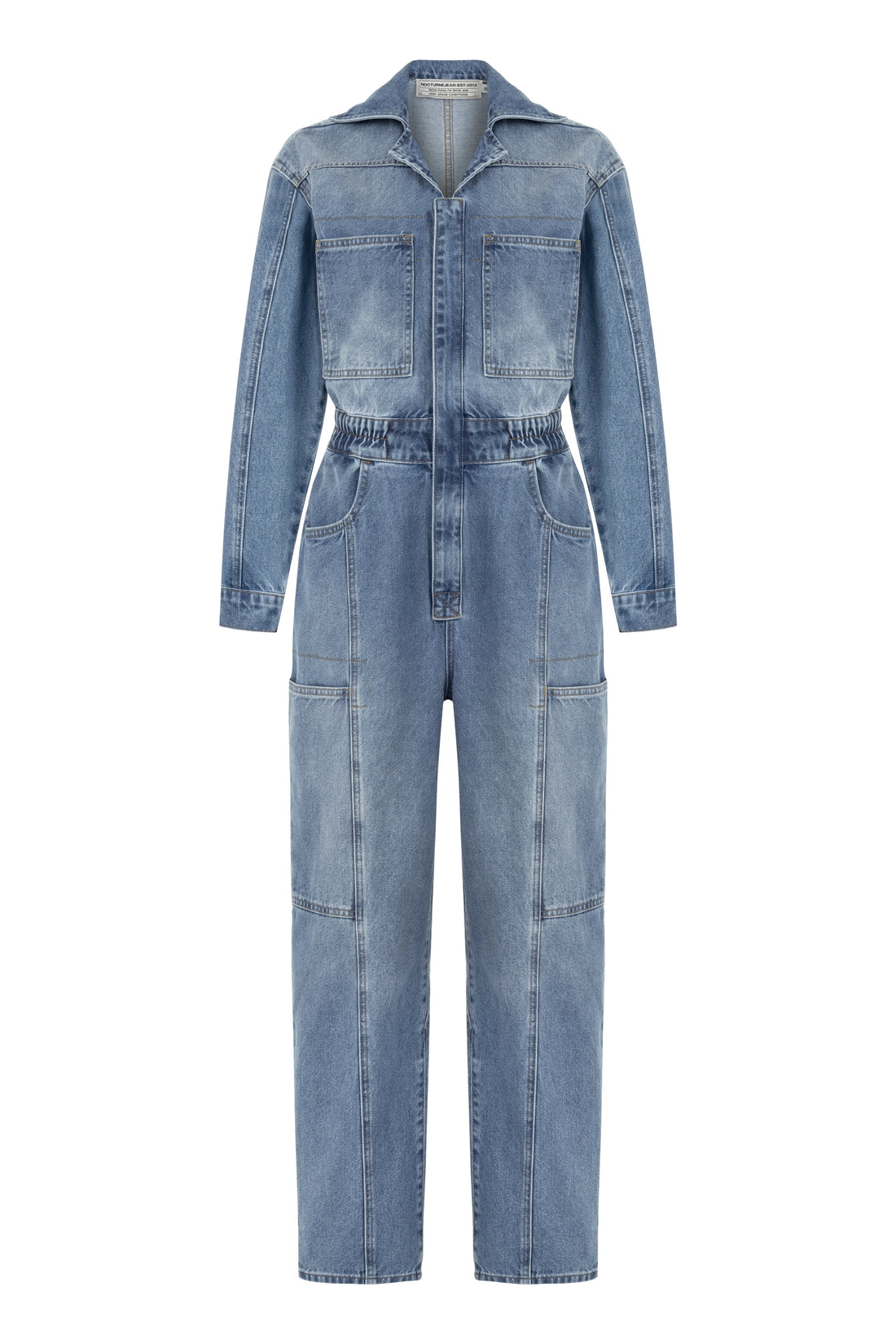 Denim Cargo Jumpsuit