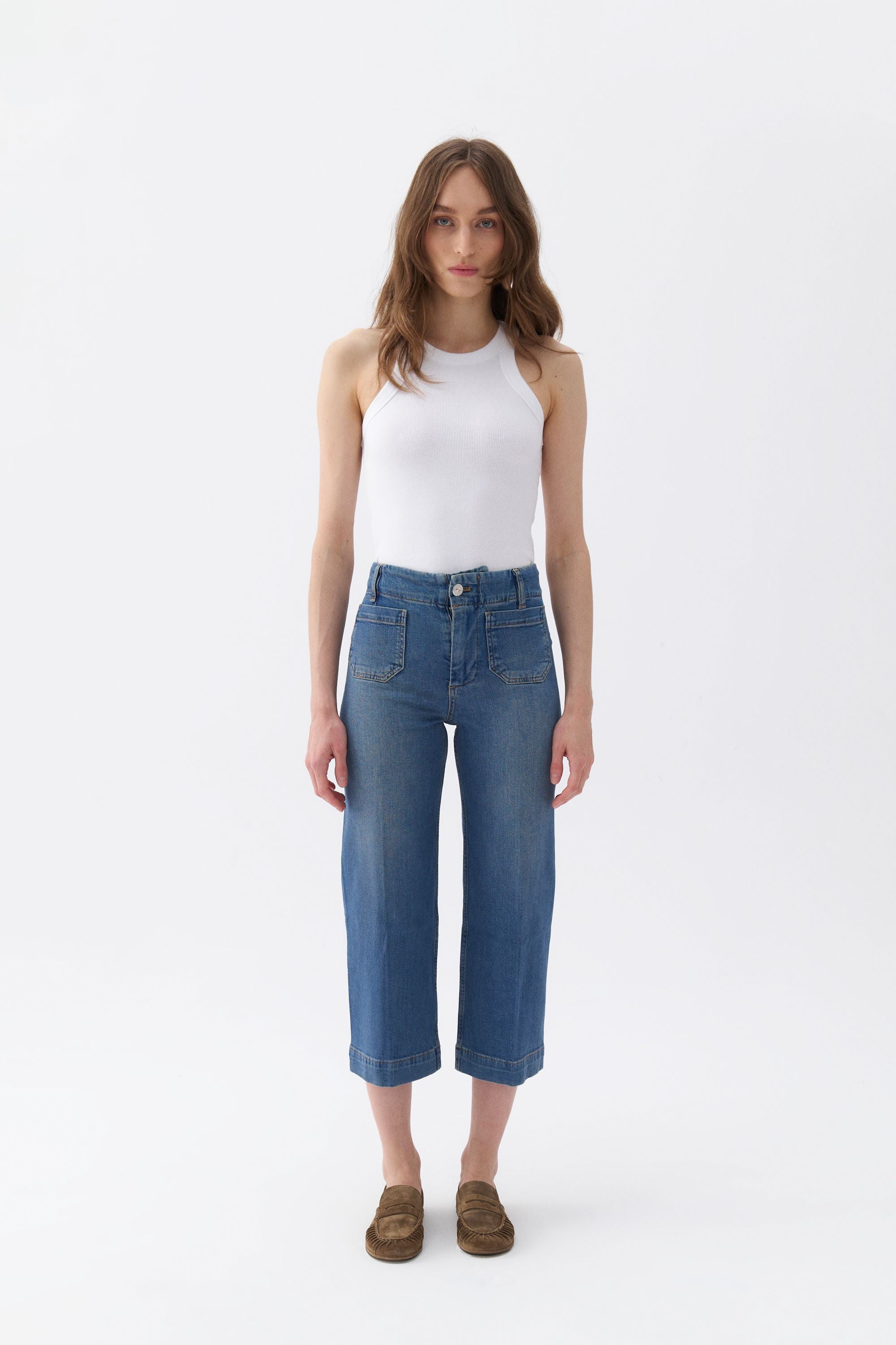 Wide Leg Jean Pants (Final Sale)