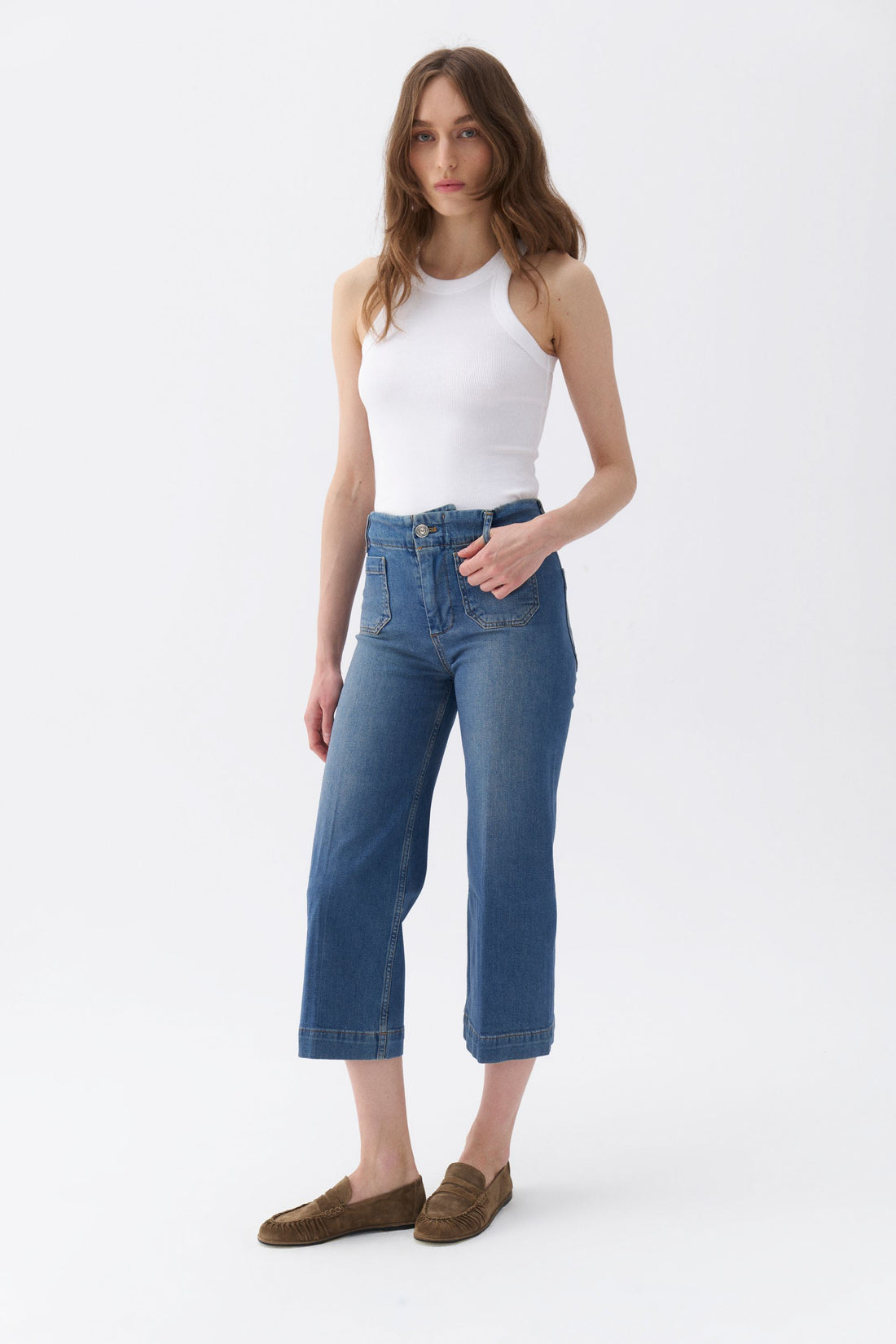 Wide Leg Jean Pants