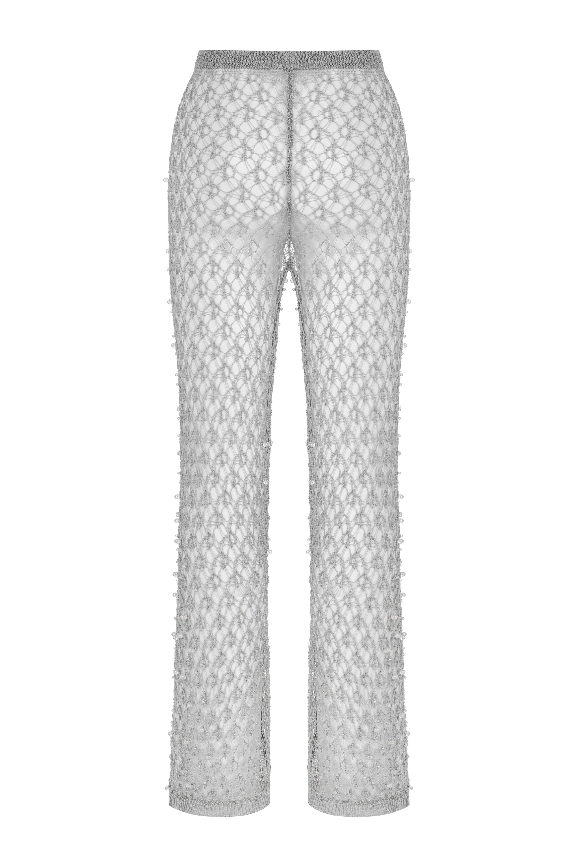 Shimmering Threaded Mesh Pants (Final Sale)