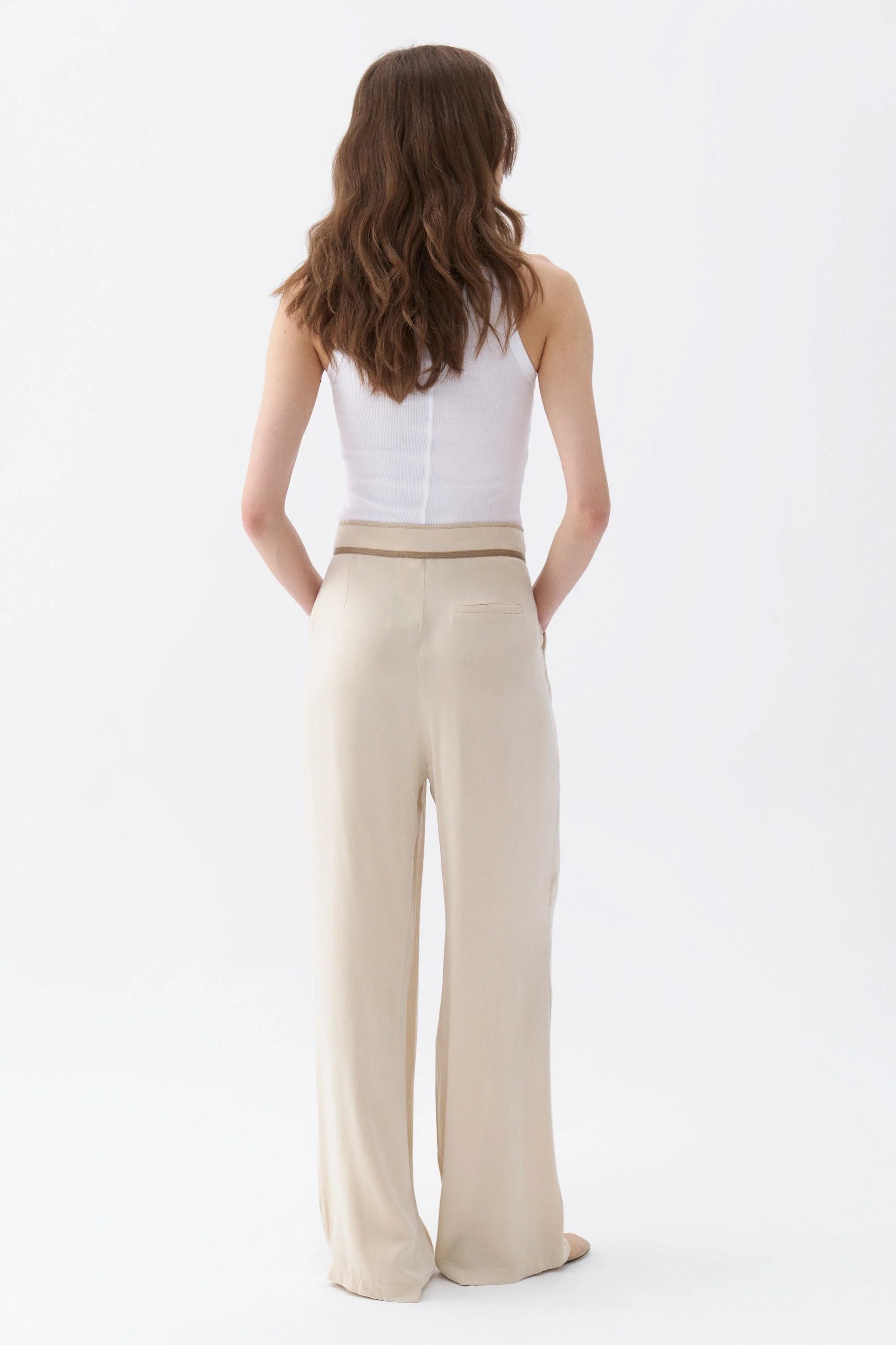 Pleated Palazzo Pants (Final Sale)