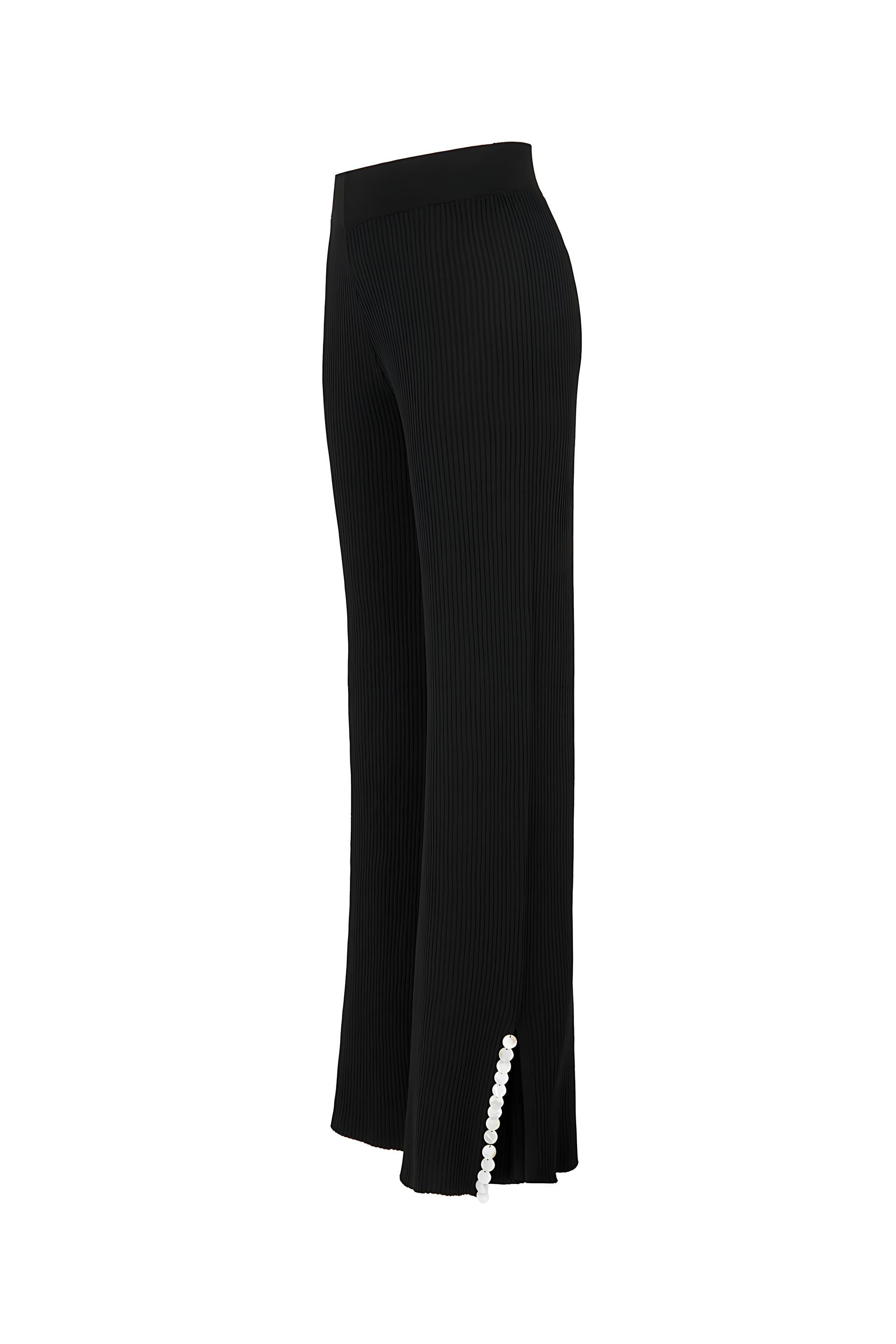 Mother of Pearl Beaded Knit Pants (Final Sale)