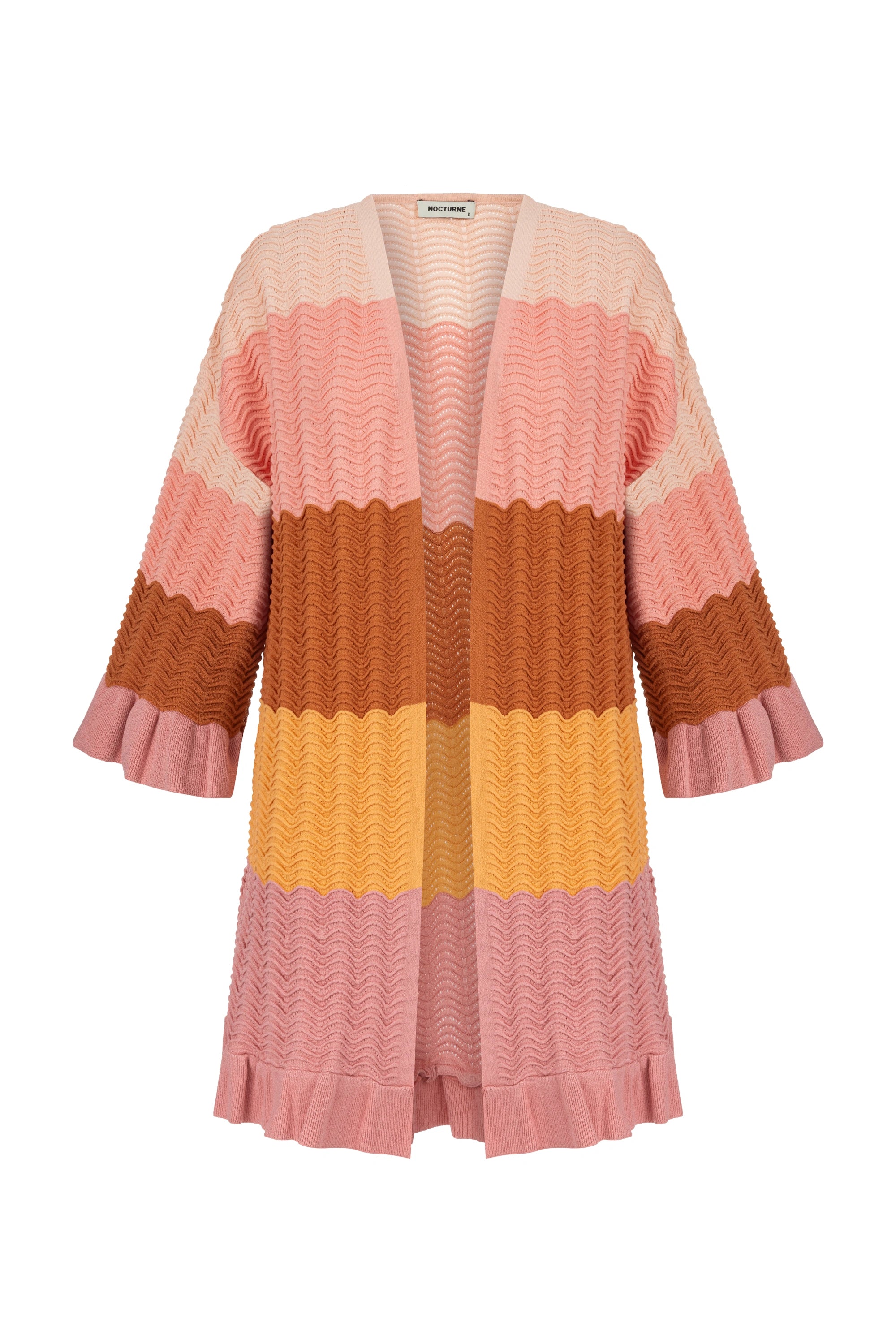 Printed Flounce Knit Cardigan (Final Sale)