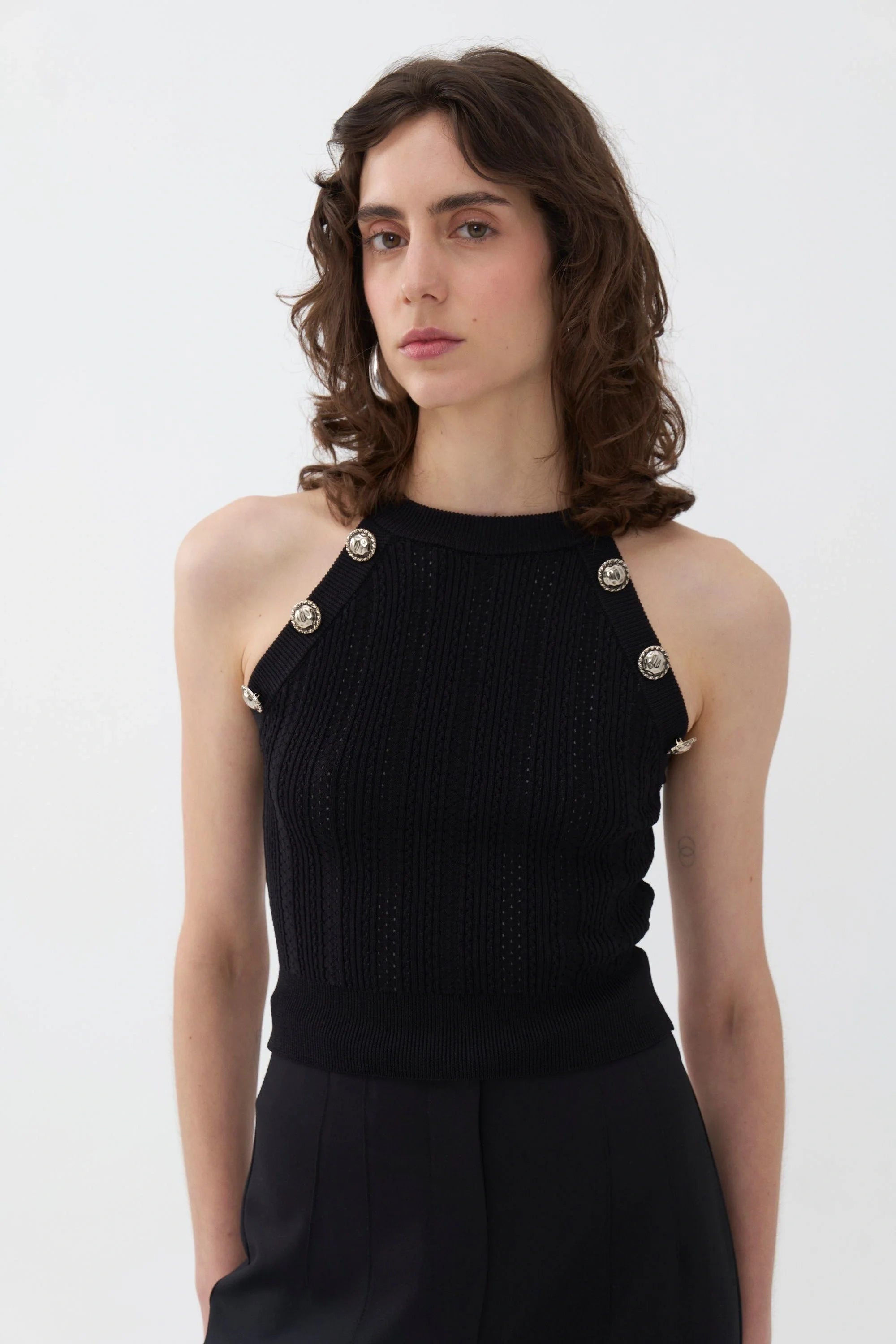 Halter Neck Knit Top (Final Sale)