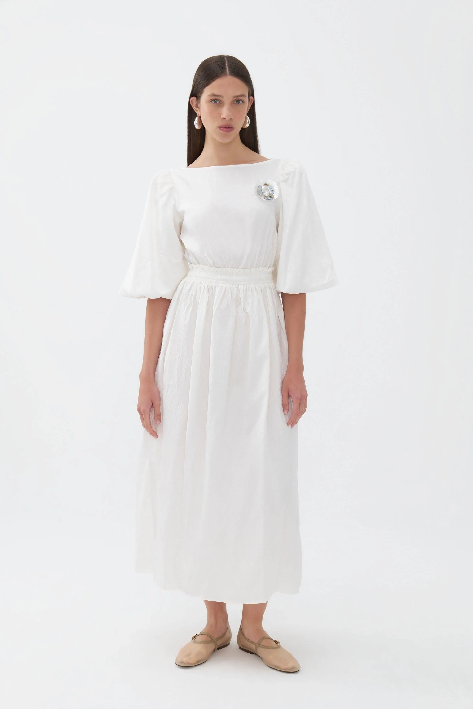 Balloon Sleeve Maxi Dress (Final Sale)